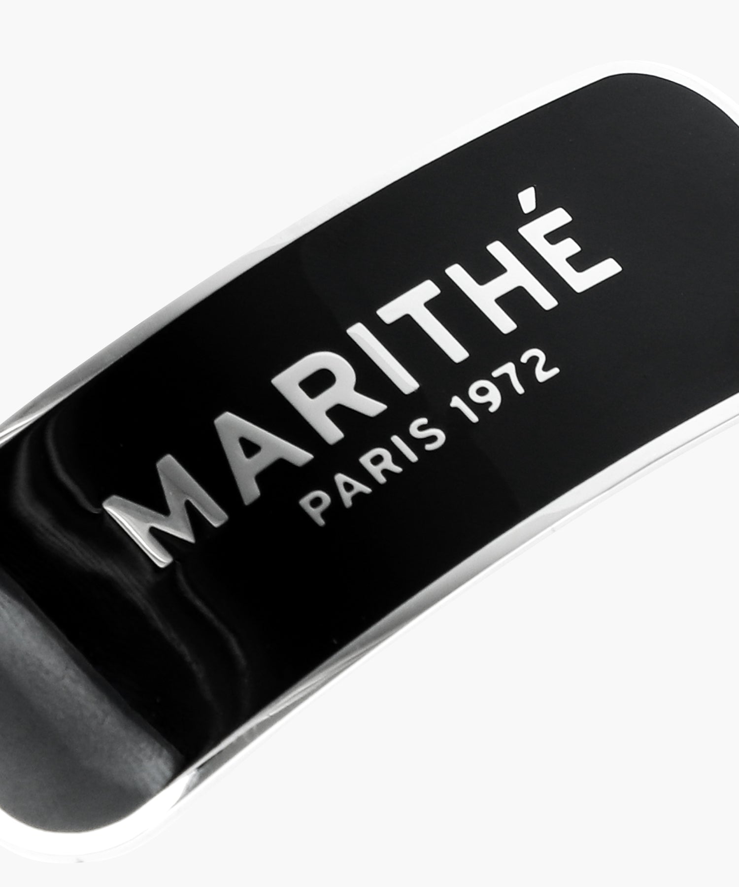 Marithe & Francois Girbaud - Regular Logo Enamel Hair Pin (Black) product image 3 | TRAB K-Fashion Australia