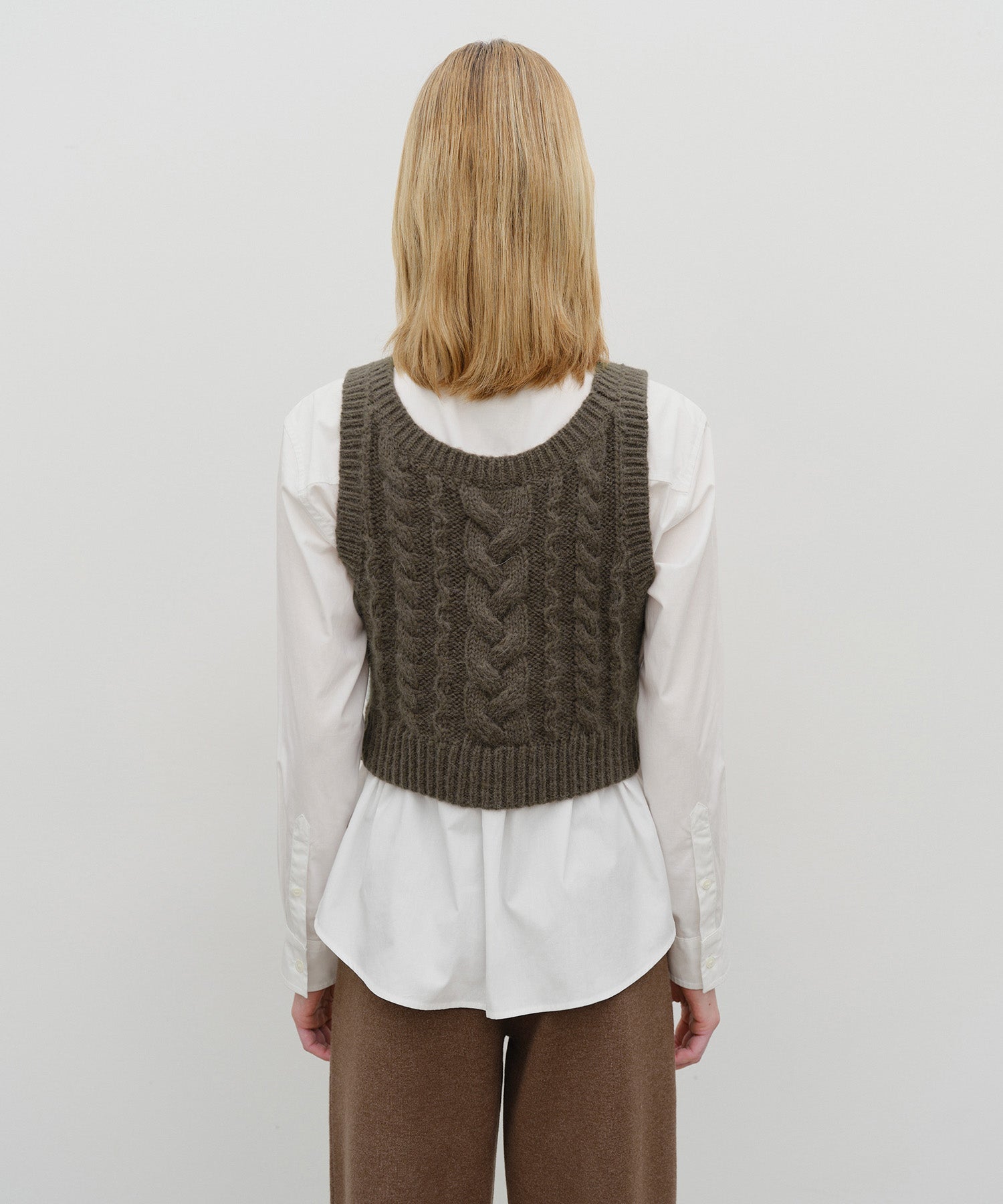 Marithe & Francois Girbaud - Logo Knit Bustier (Brown) product image 3 | TRAB K-Fashion Australia