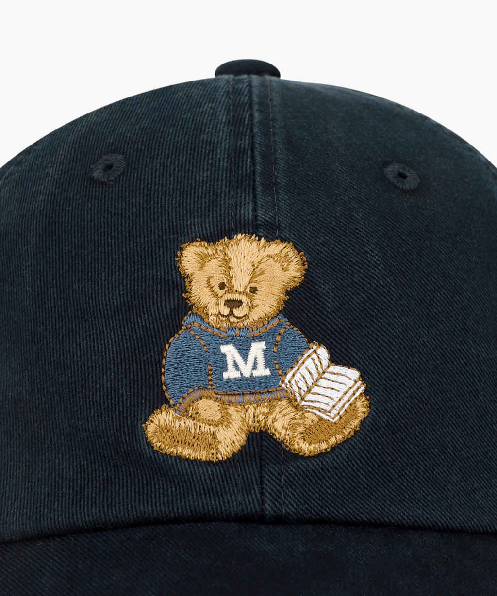 Marithe & Francois Girbaud - Reading Club Doodle Bear Cap (Navy) product image 3 | TRAB K-Fashion Australia