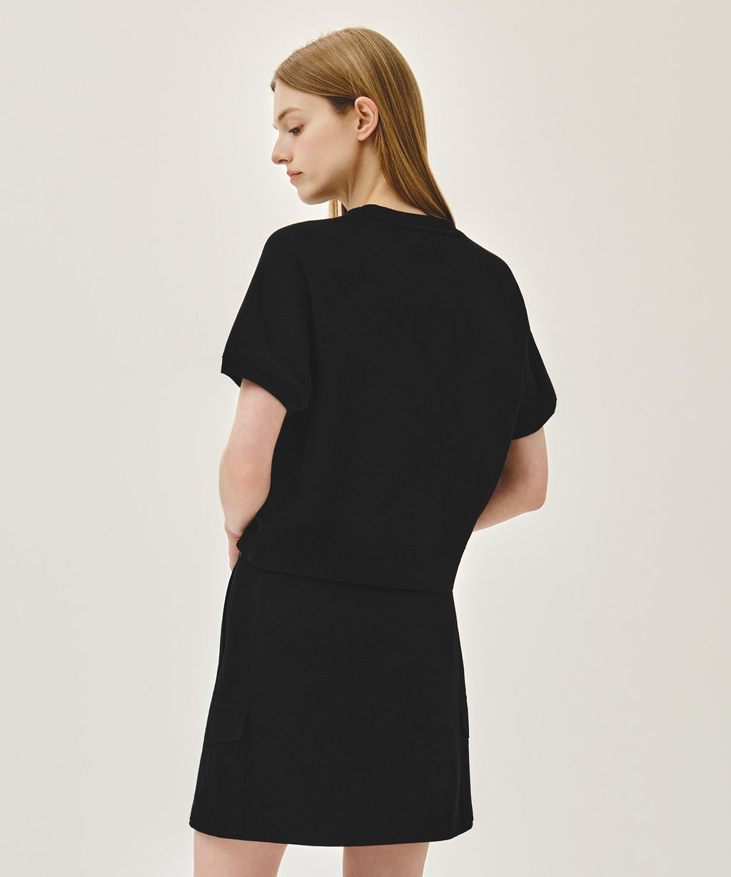 Marithe & Francois Girbaud - Vintage Classic Logo Half Sweatshirt (Black) product image 3 | TRAB K-Fashion Australia
