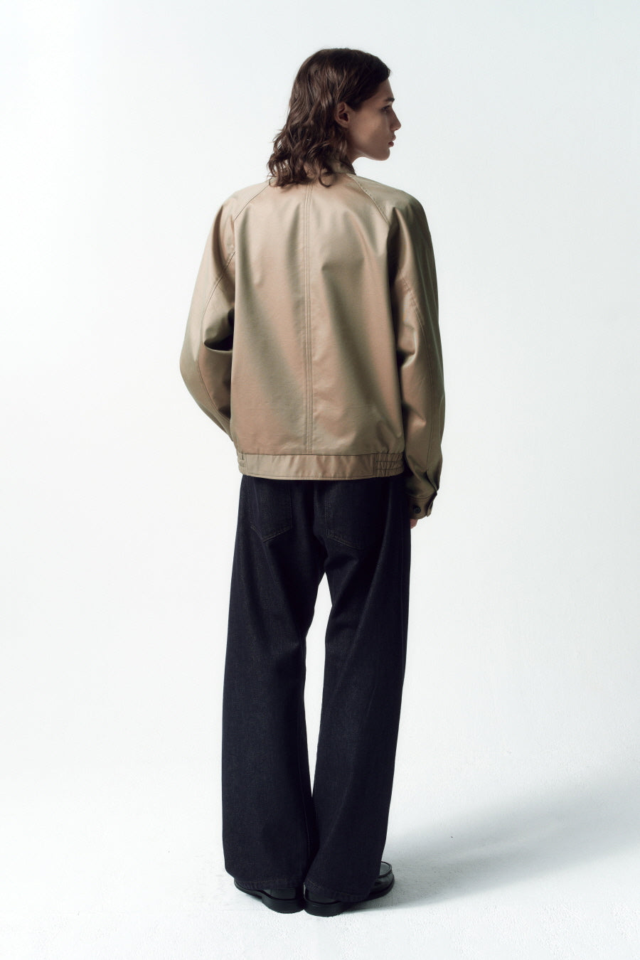 Insilence - Chambray Harrington Jacket (Mocha Brown) product image 5 | TRAB K-Fashion Australia
