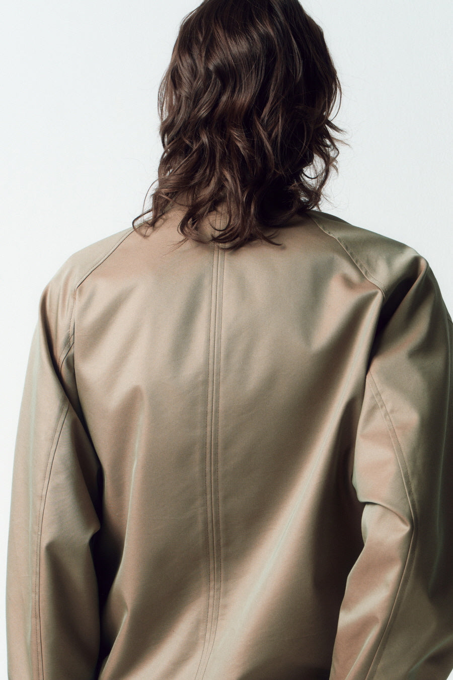 Insilence - Chambray Harrington Jacket (Mocha Brown) product image 4 | TRAB K-Fashion Australia