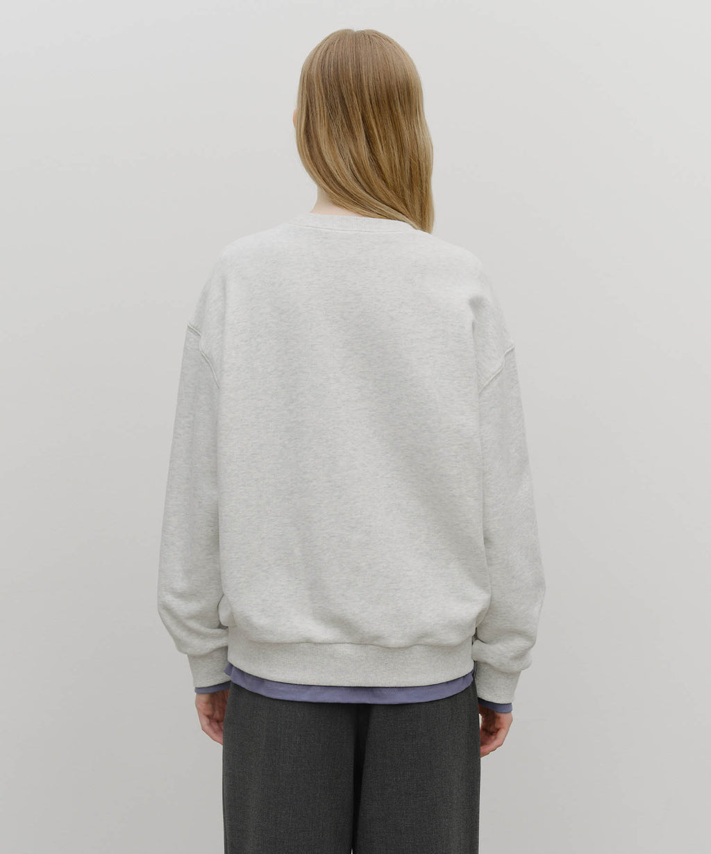 Marithe & Francois Girbaud - Winery Applique Logo Over Fit Sweatshirt (Light Heather Gray) product image 3 | TRAB K-Fashion Australia