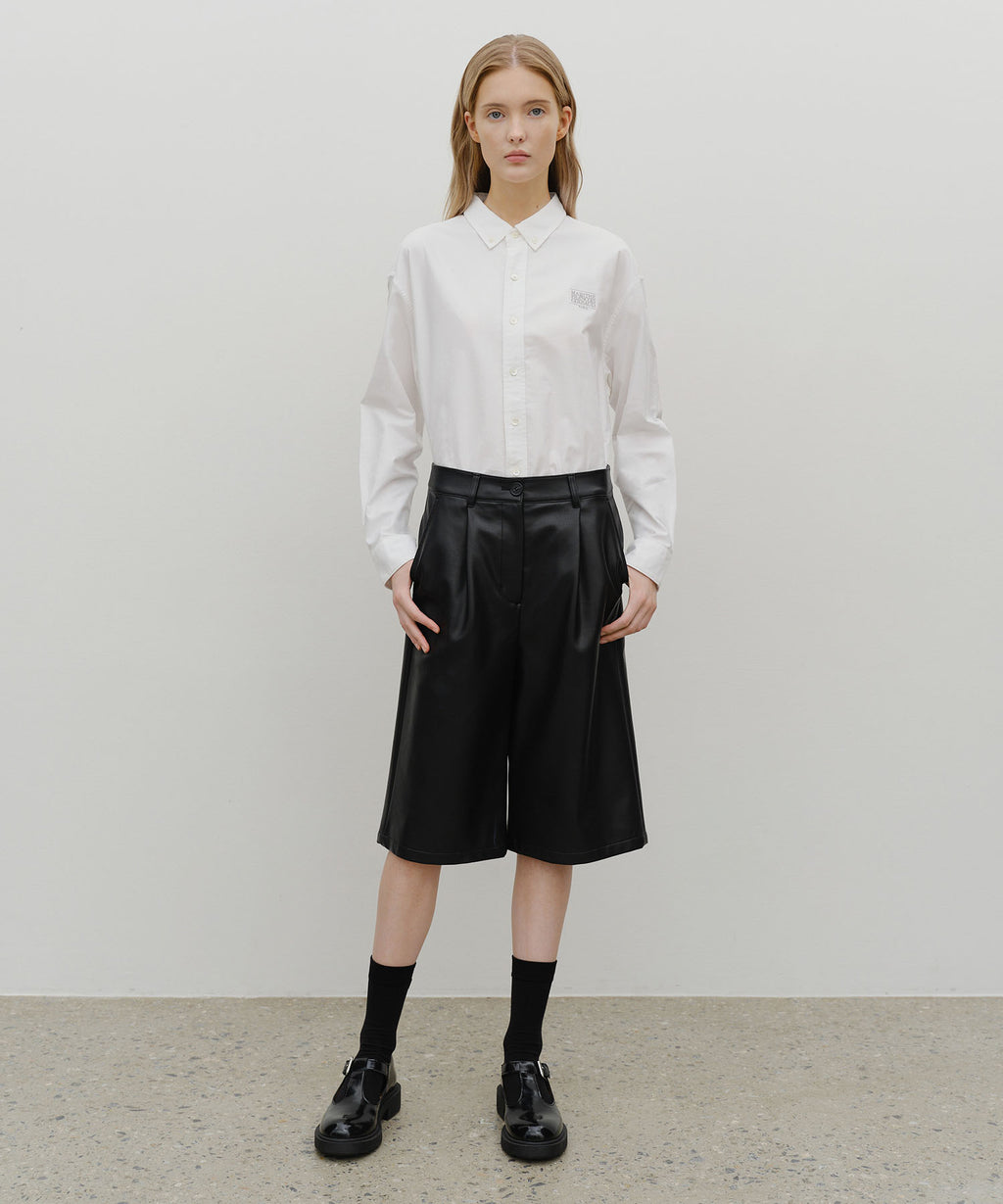 Marithe & Francois Girbaud - Regular Logo Bermuda Pants (Black) product image 3 | TRAB K-Fashion Australia
