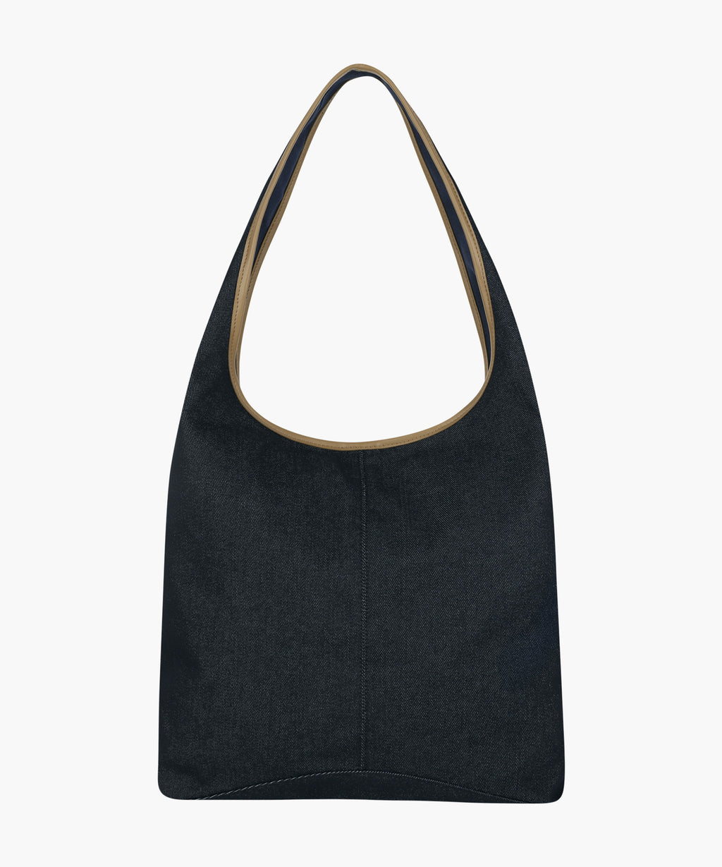 Marithe & Francois Girbaud - Classic Logo One Shoulder Bucket Bag (Dark Blue) product image 3 | TRAB K-Fashion Australia