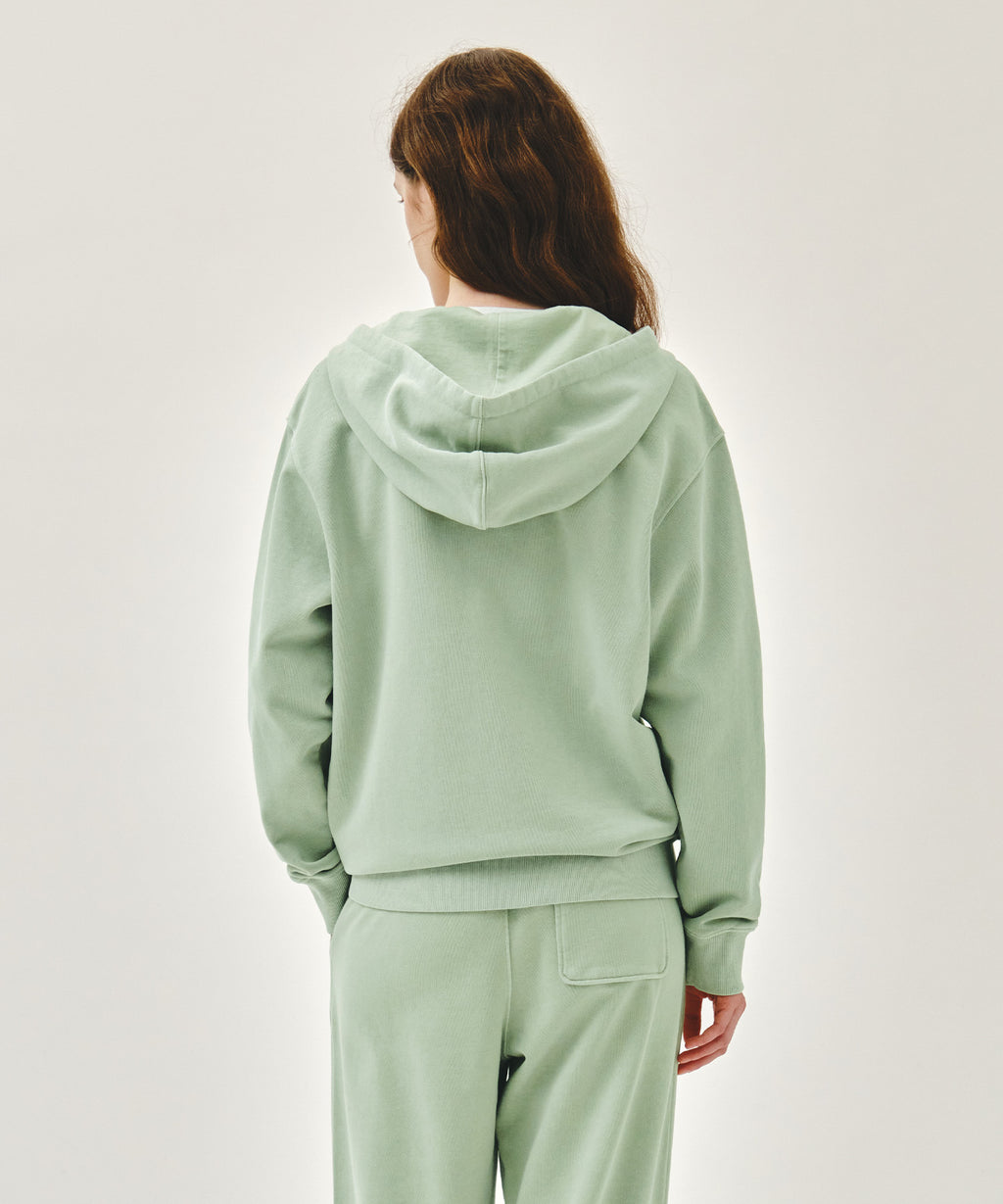 Marithe & Francois Girbaud - Classic Logo Dyeing Hoodie Zipup (Mint) product image 3 | TRAB K-Fashion Australia