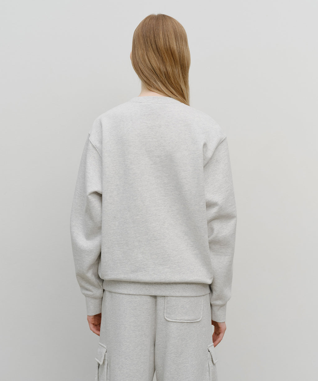 Marithe & Francois Girbaud - Classic Logo Sweatshirt (Light Heather Gray) product image 3 | TRAB K-Fashion Australia