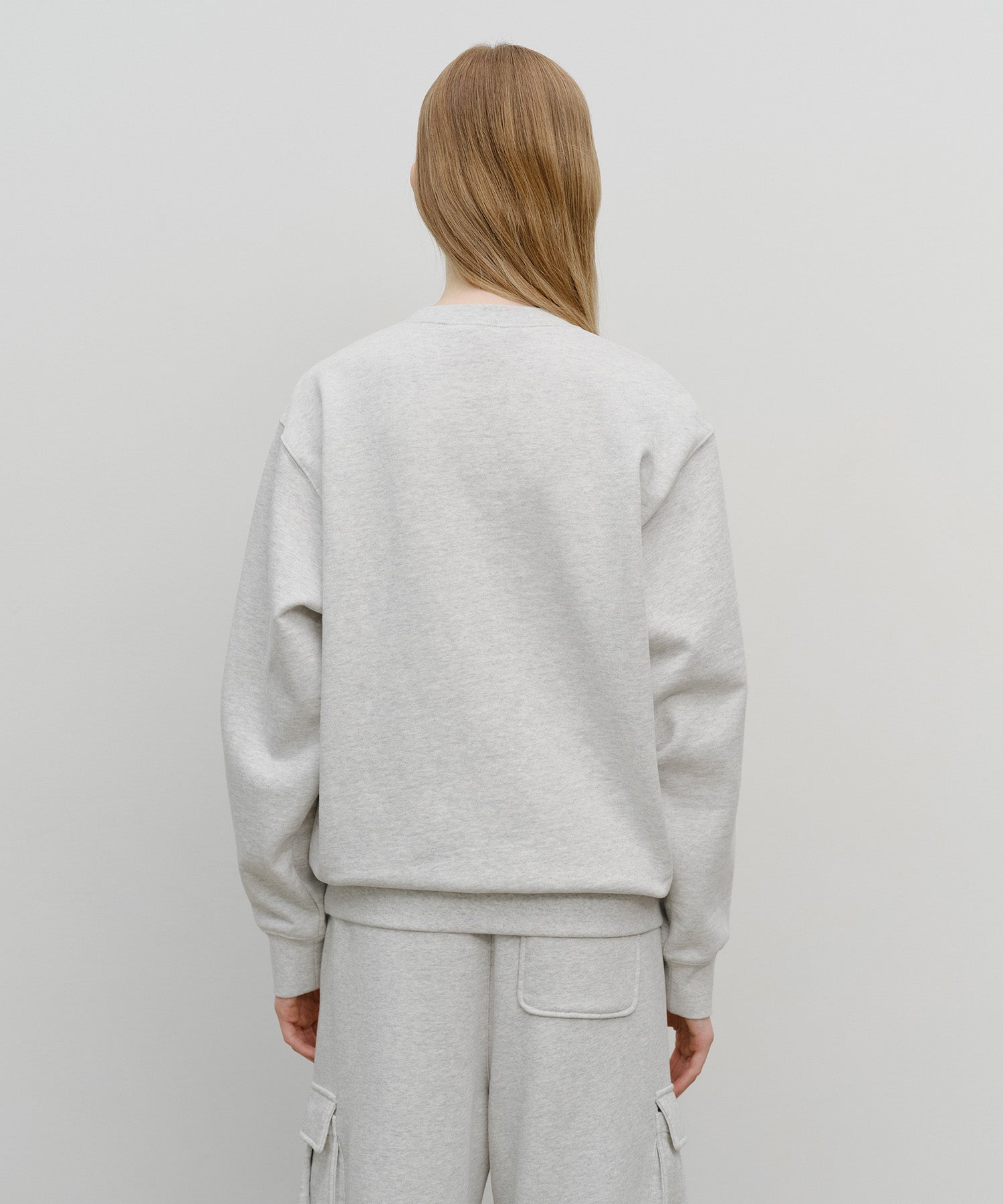 Marithe & Francois Girbaud - Classic Logo Sweatshirt (Light Heather Gray) product image 3 | TRAB K-Fashion Australia