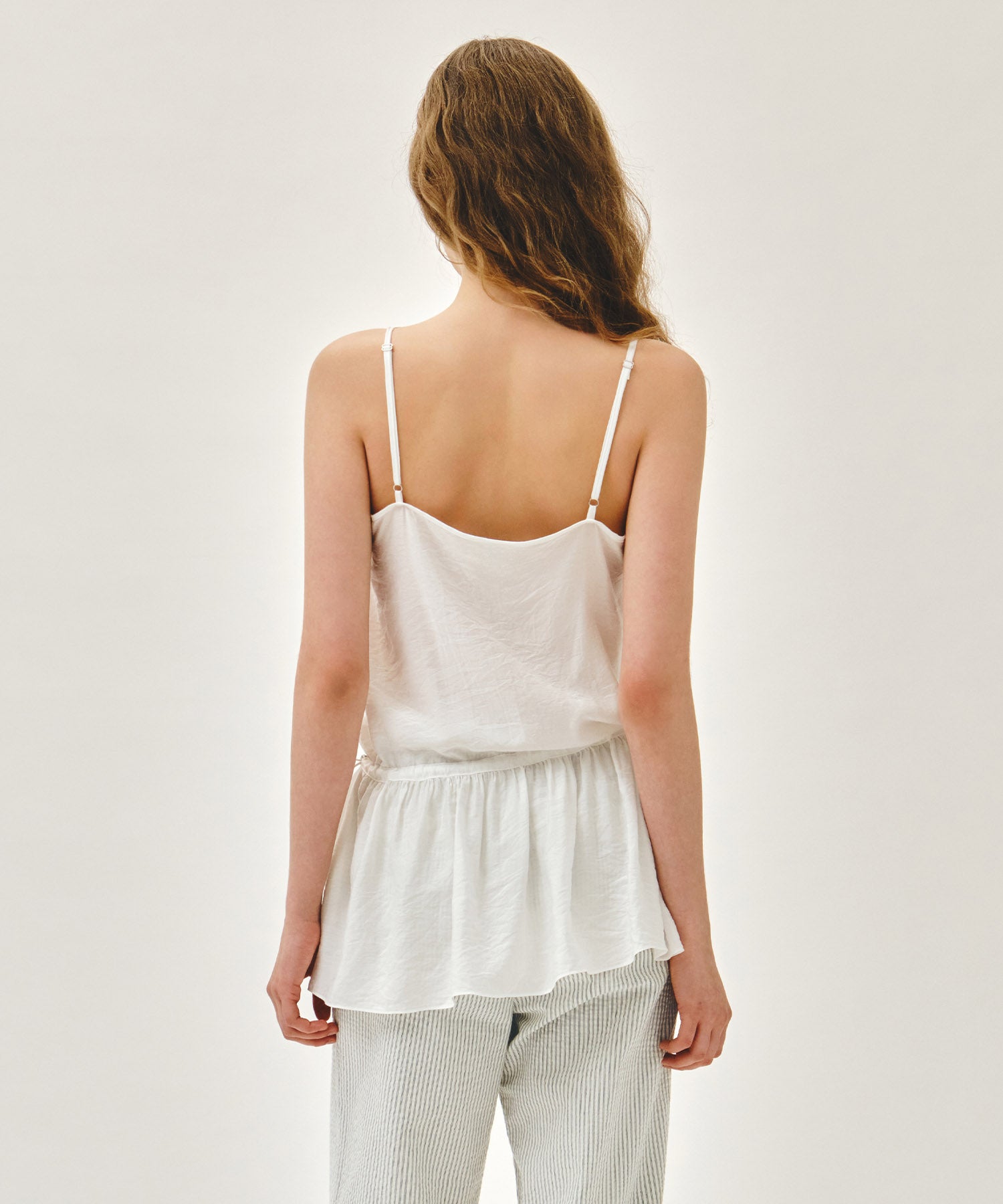 Marithe & Francois Girbaud - Shirring Sleeveless Dress (White) product image 3 | TRAB K-Fashion Australia