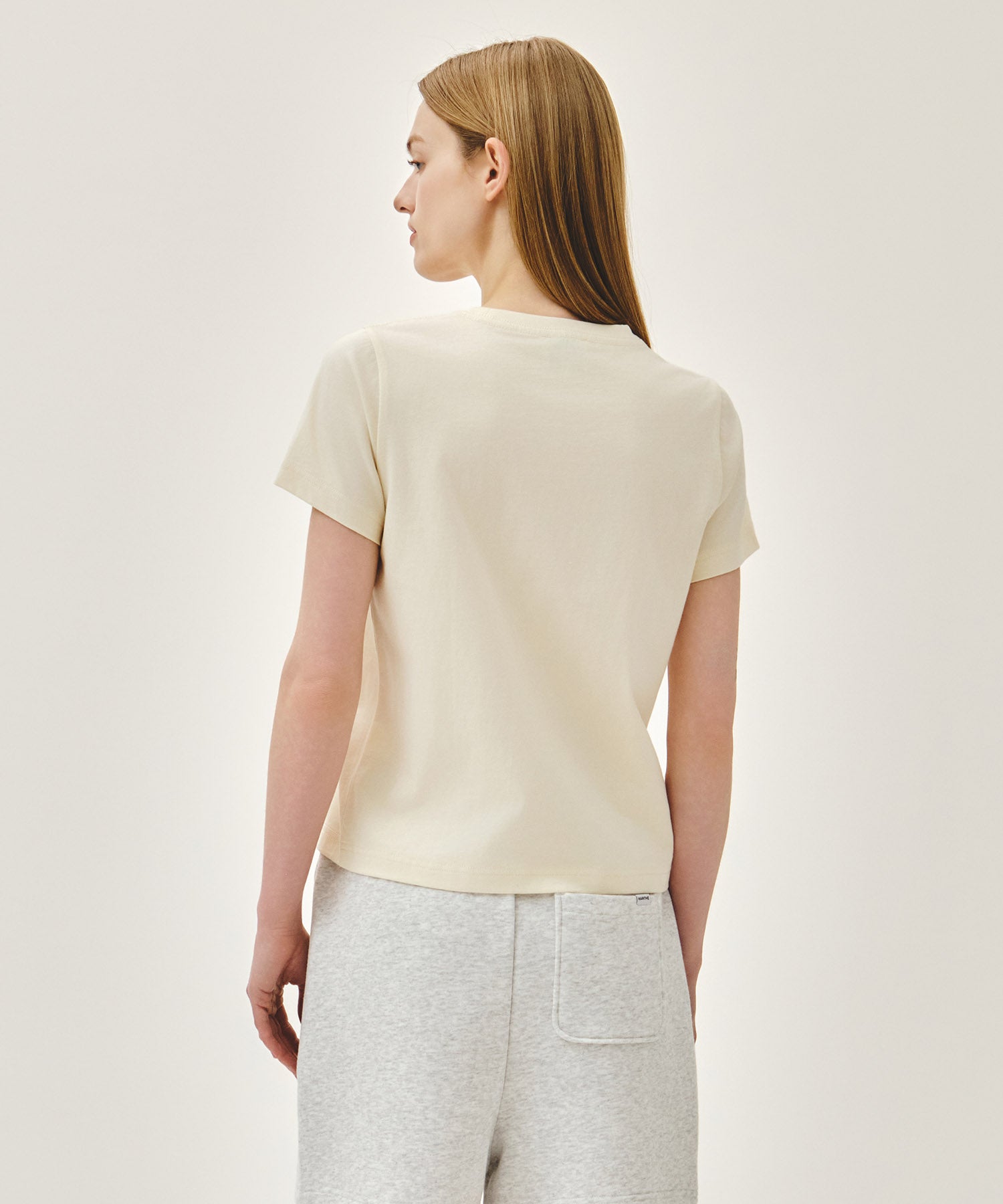 Marithe & Francois Girbaud - Small Regular Logo Tee (Cream) product image 3 | TRAB K-Fashion Australia