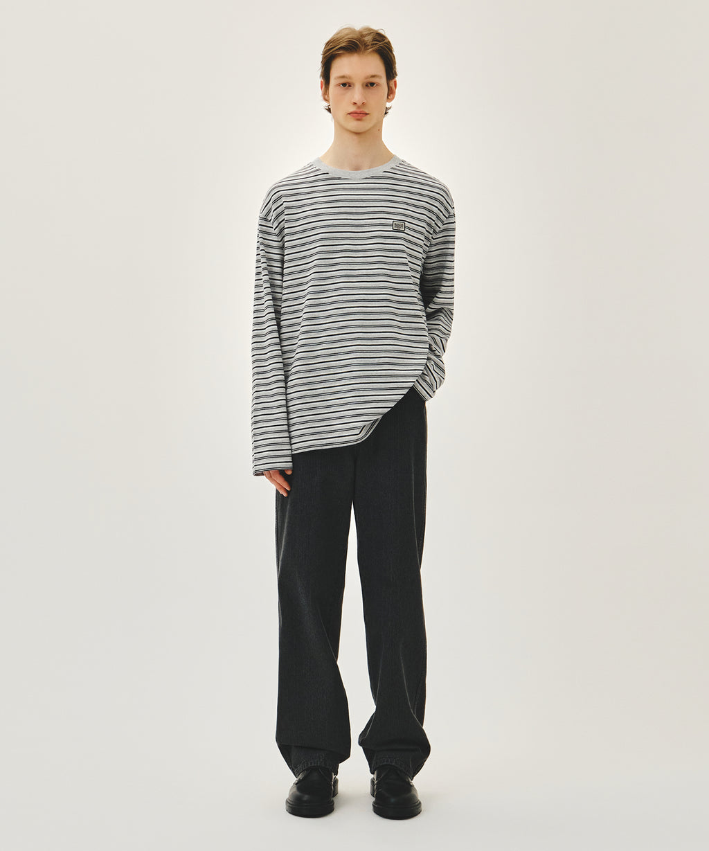 Marithe & Francois Girbaud - High Straight Stripe Denim Pants (Black) product image 3 | TRAB K-Fashion Australia
