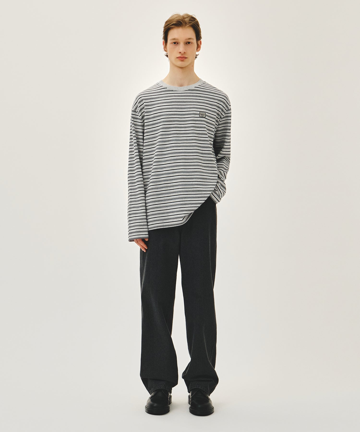 Marithe & Francois Girbaud - High Straight Stripe Denim Pants (Black) product image 3 | TRAB K-Fashion Australia