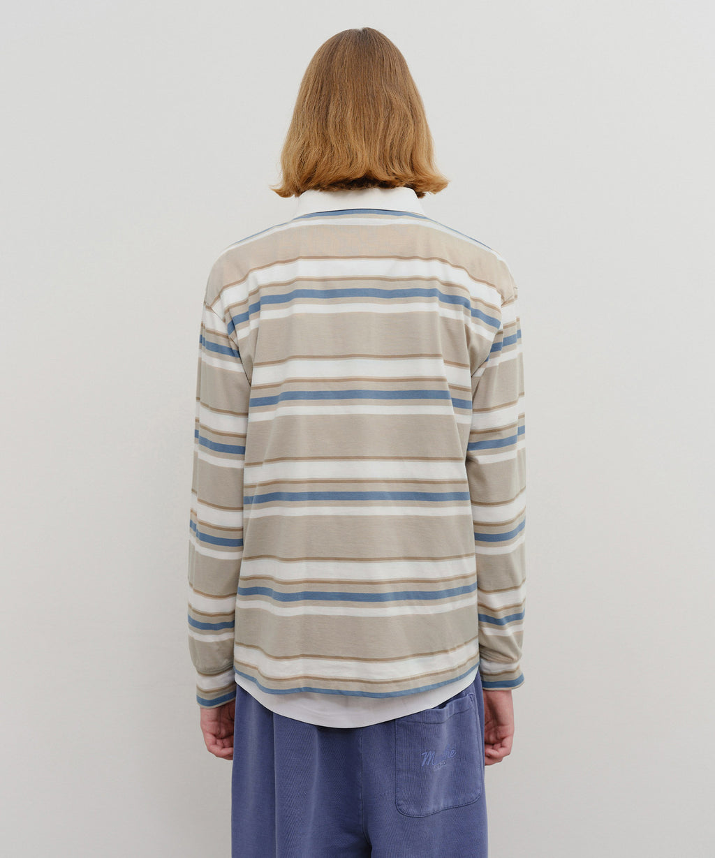 Marithe & Francois Girbaud - Stripe Collar Long Sleeve (Beige) product image 3 | TRAB K-Fashion Australia