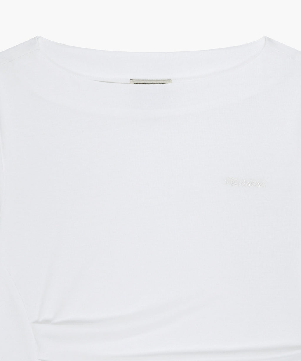 Marithe & Francois Girbaud - Waist Shirring Tee (White) product image 3 | TRAB K-Fashion Australia