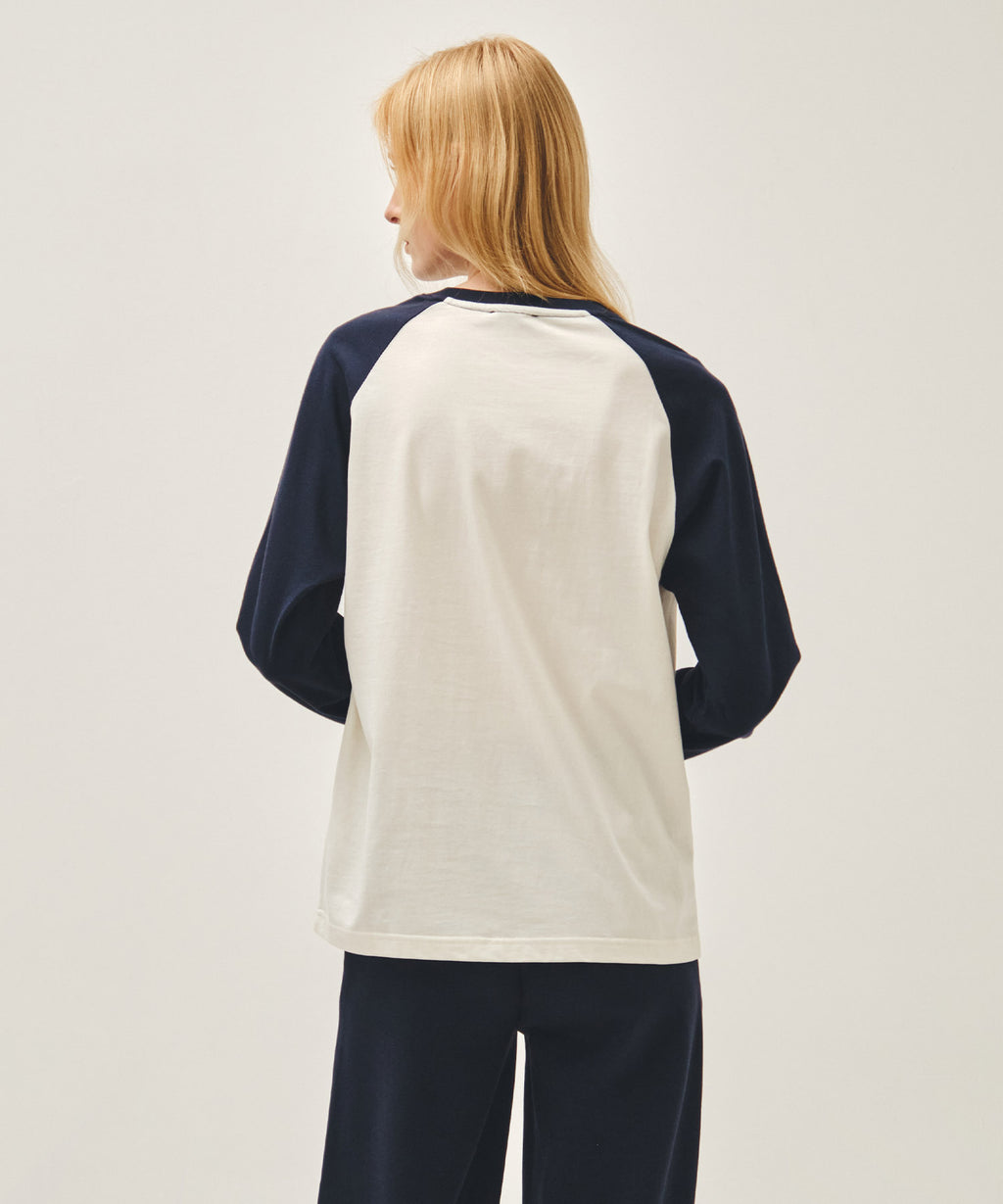 Marithe & Francois Girbaud - Sleeve Contrast Long Sleeve Tee (Navy) product image 3 | TRAB K-Fashion Australia