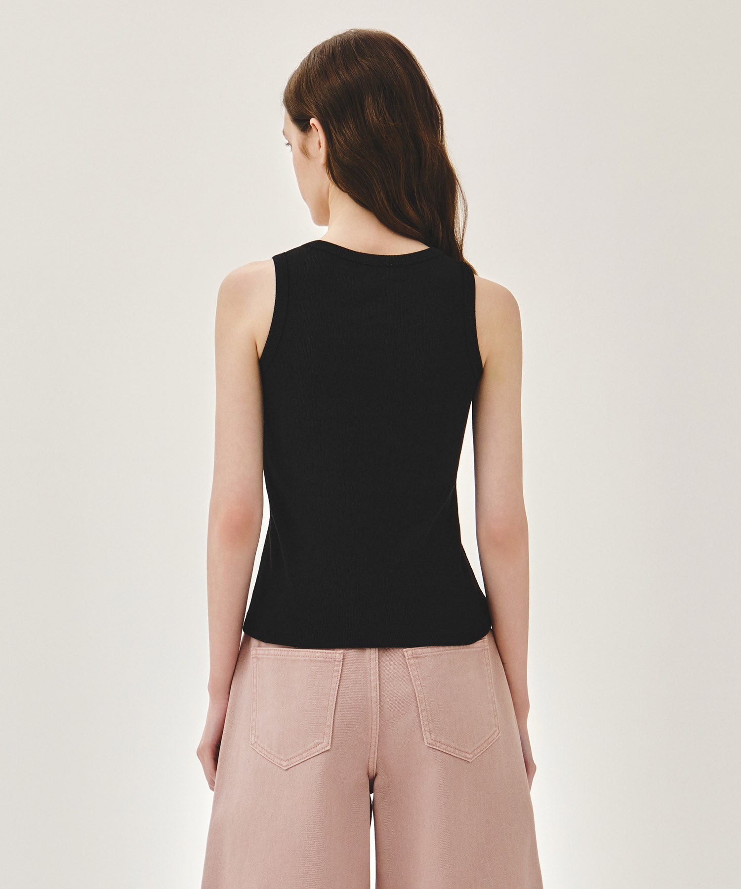 Marithe & Francois Girbaud - [Pre-order – Ships 21 Jul] Ribbon Classic Logo Sleeveless (Black) product image 3 | TRAB K-Fashion Australia