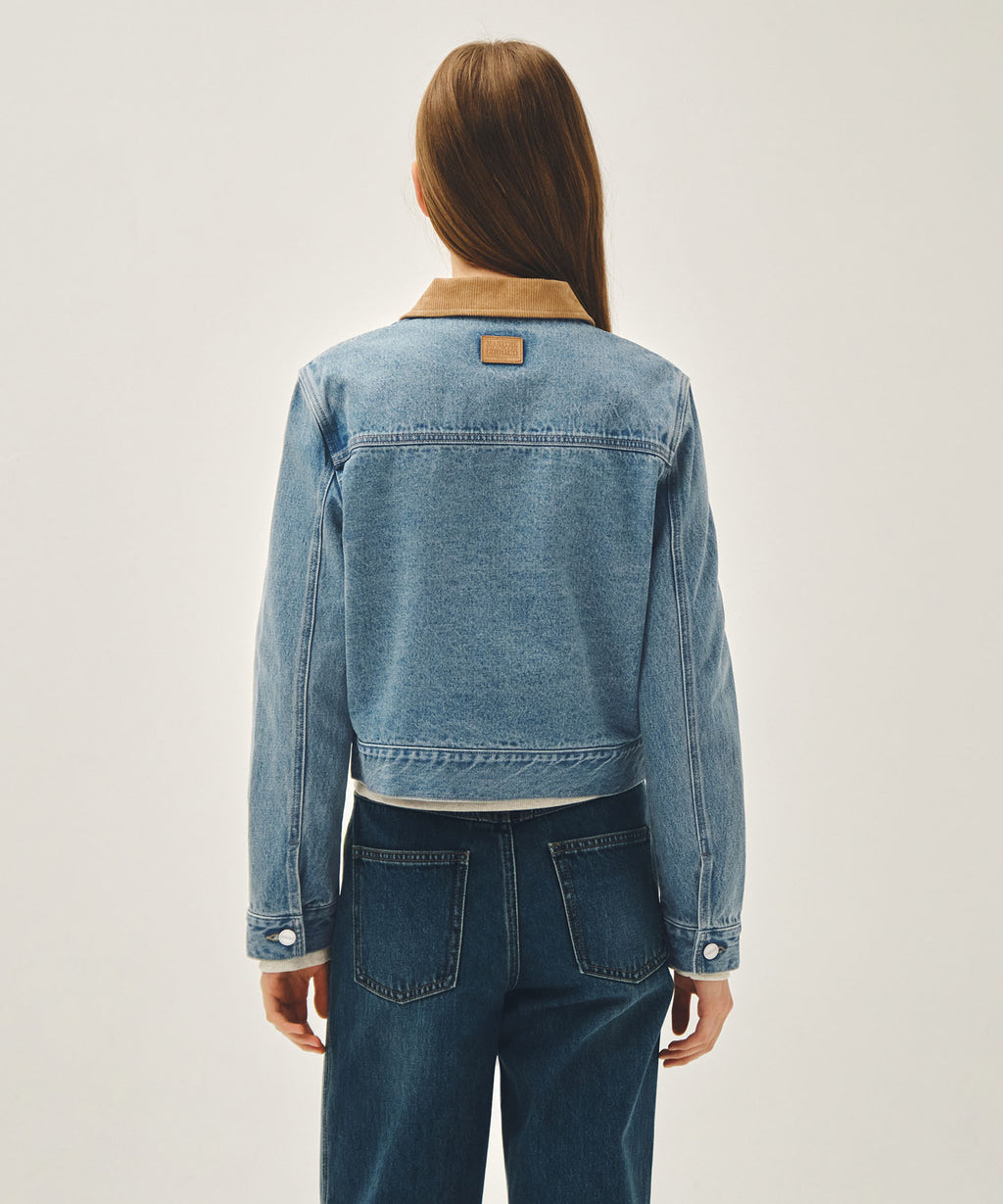 Marithe & Francois Girbaud - Crop Denim Blouson Jacket (Light Blue) product image 5 | TRAB K-Fashion Australia