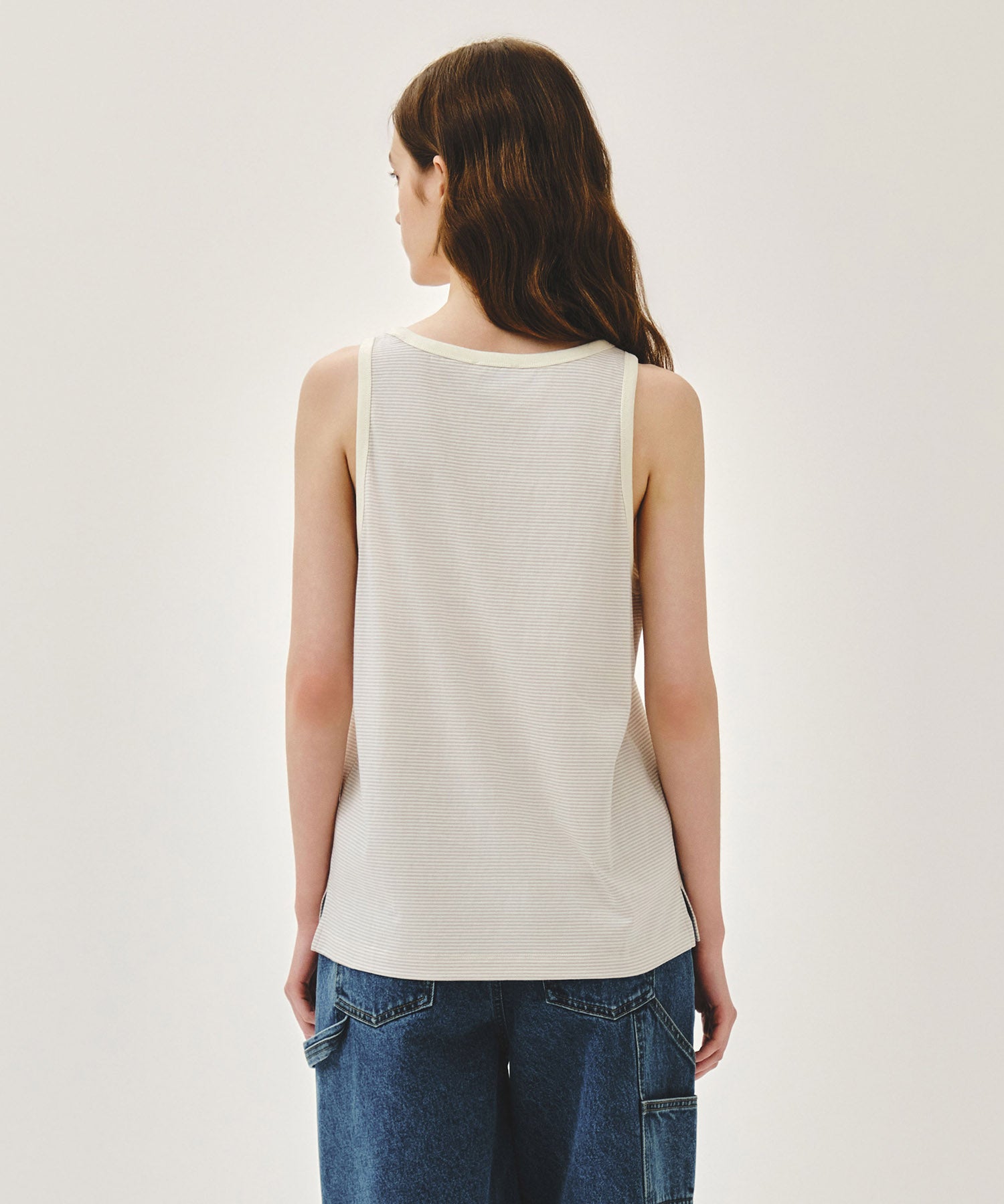 Marithe & Francois Girbaud - Shadow Classic Logo Sleeveless (Ivory) product image 3 | TRAB K-Fashion Australia