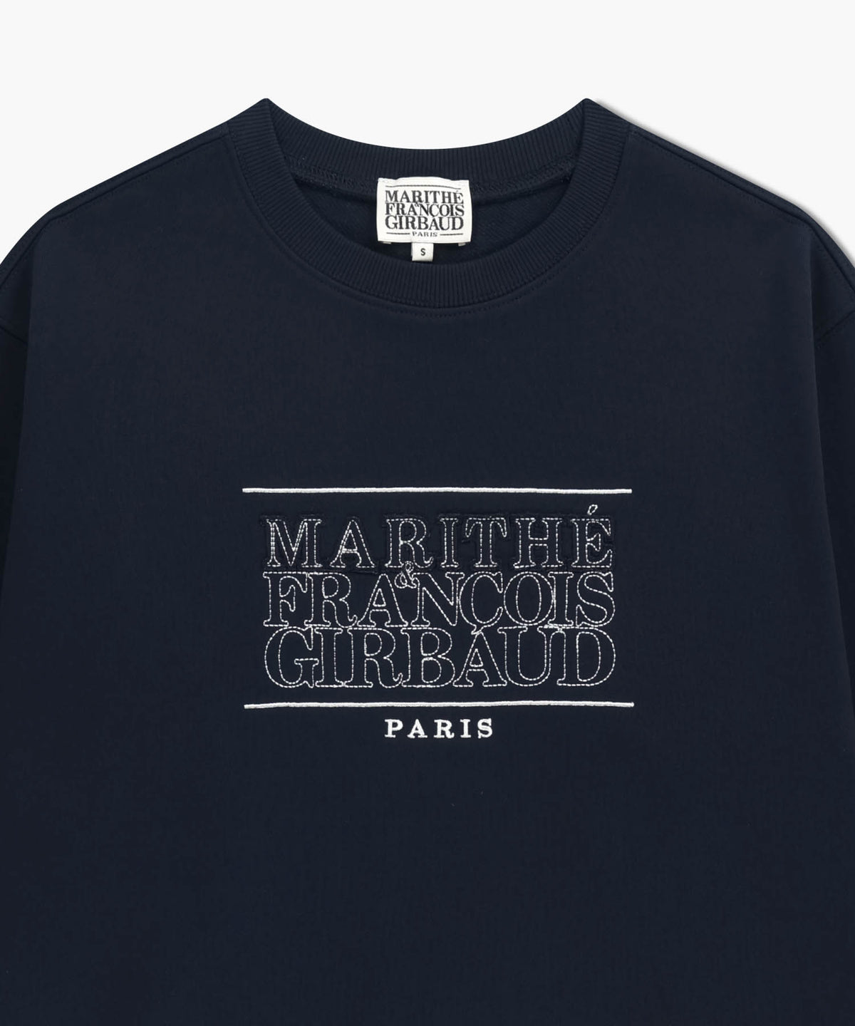 Marithe & Francois Girbaud - Stitch Classic Logo Sweatshirt (brushed) (Navy) product image 3 | TRAB K-Fashion Australia