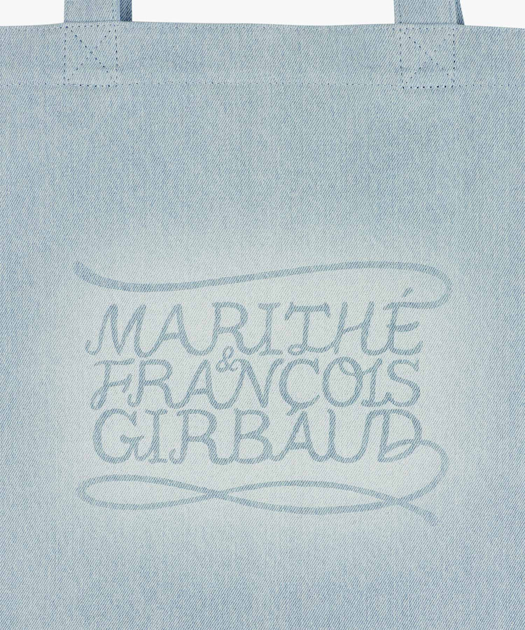 Marithe & Francois Girbaud - Drawing Classic Logo Denim Eco Bag (Light Blue) product image 3 | TRAB K-Fashion Australia