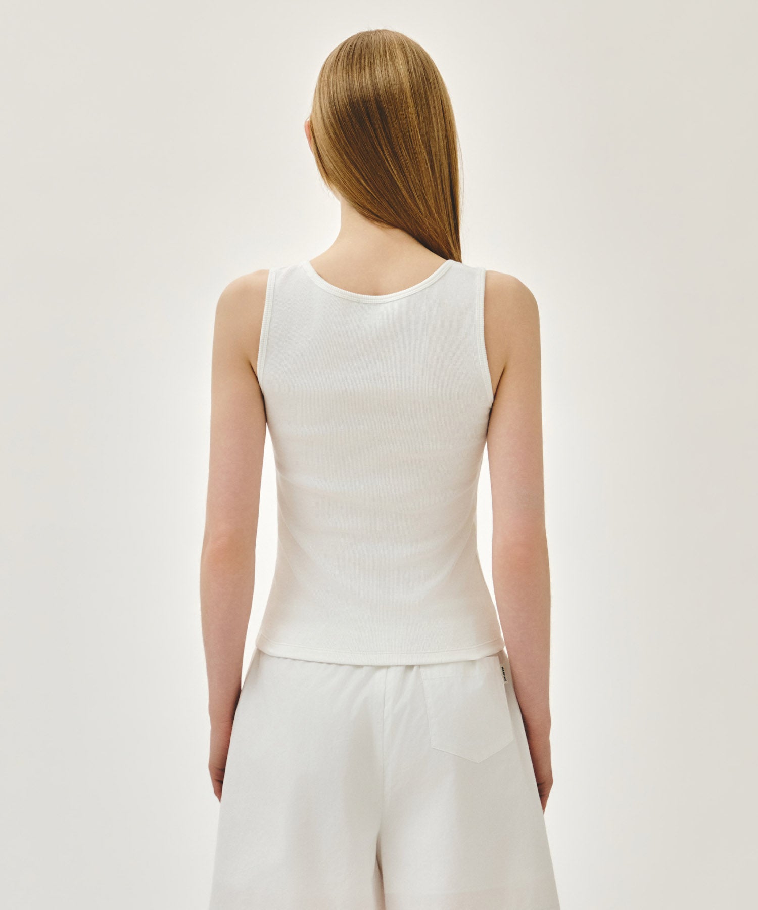 Marithe & Francois Girbaud - Regular Logo Sleeveless (White) product image 3 | TRAB K-Fashion Australia