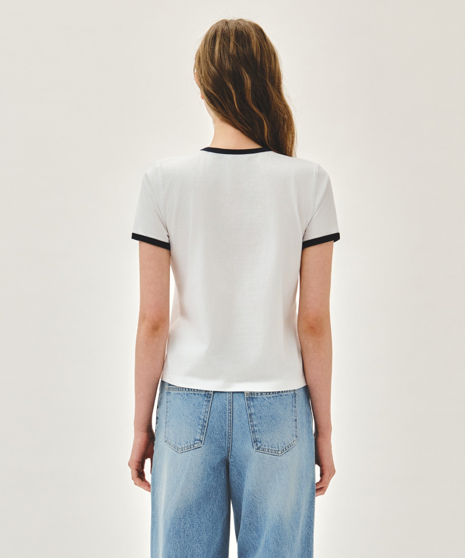 Marithe & Francois Girbaud - [Pre-order – Ships 15 Jul] Classic Logo Ringer Tee (White) product image 3 | TRAB K-Fashion Australia