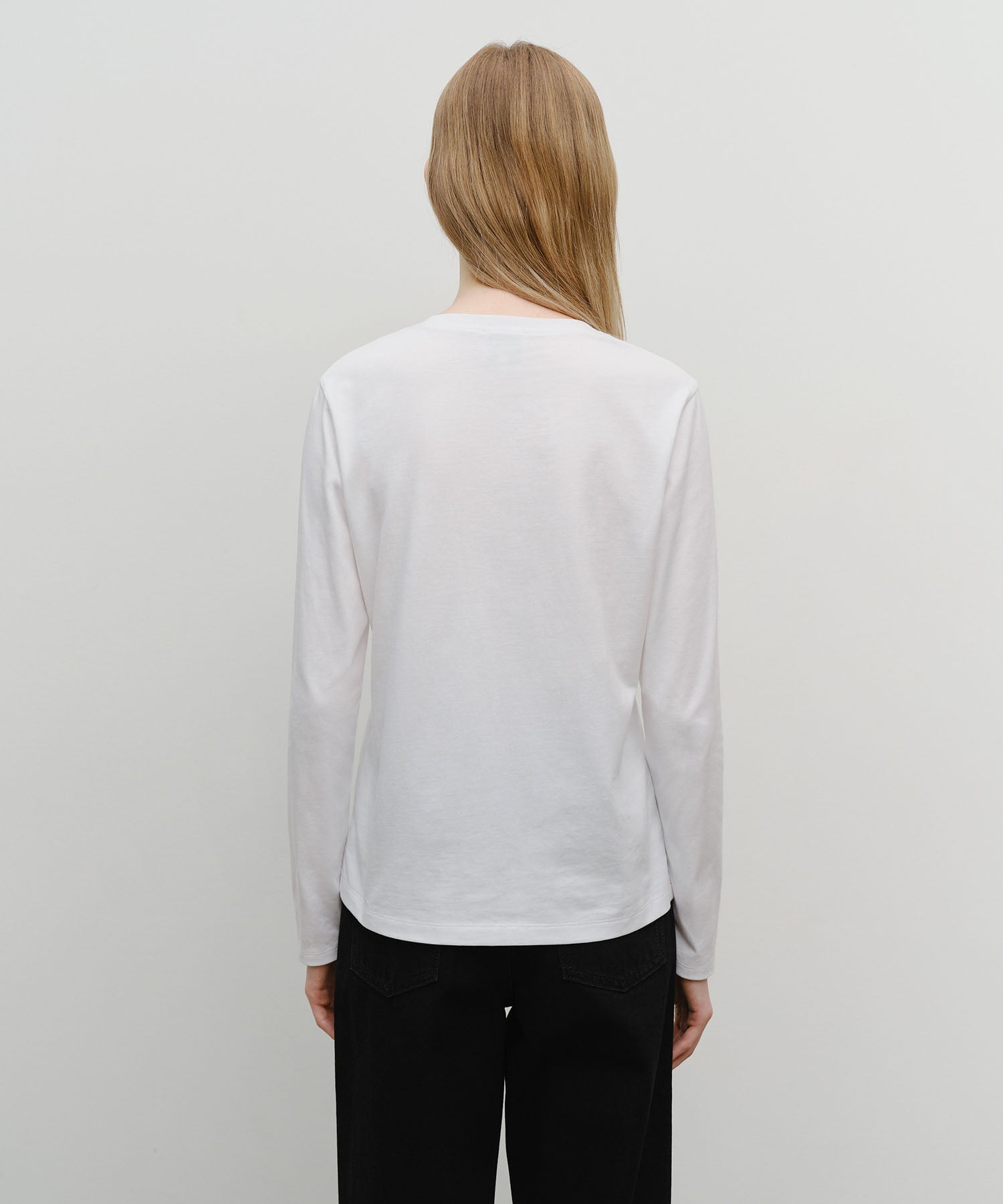 Marithe & Francois Girbaud - Classic Logo Long Sleeve (White) product image 3 | TRAB K-Fashion Australia