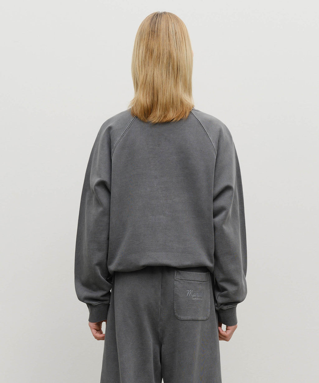 Marithe & Francois Girbaud - Garment Dyed Oversized Sweatshirt (Charcoal) product image 3 | TRAB K-Fashion Australia