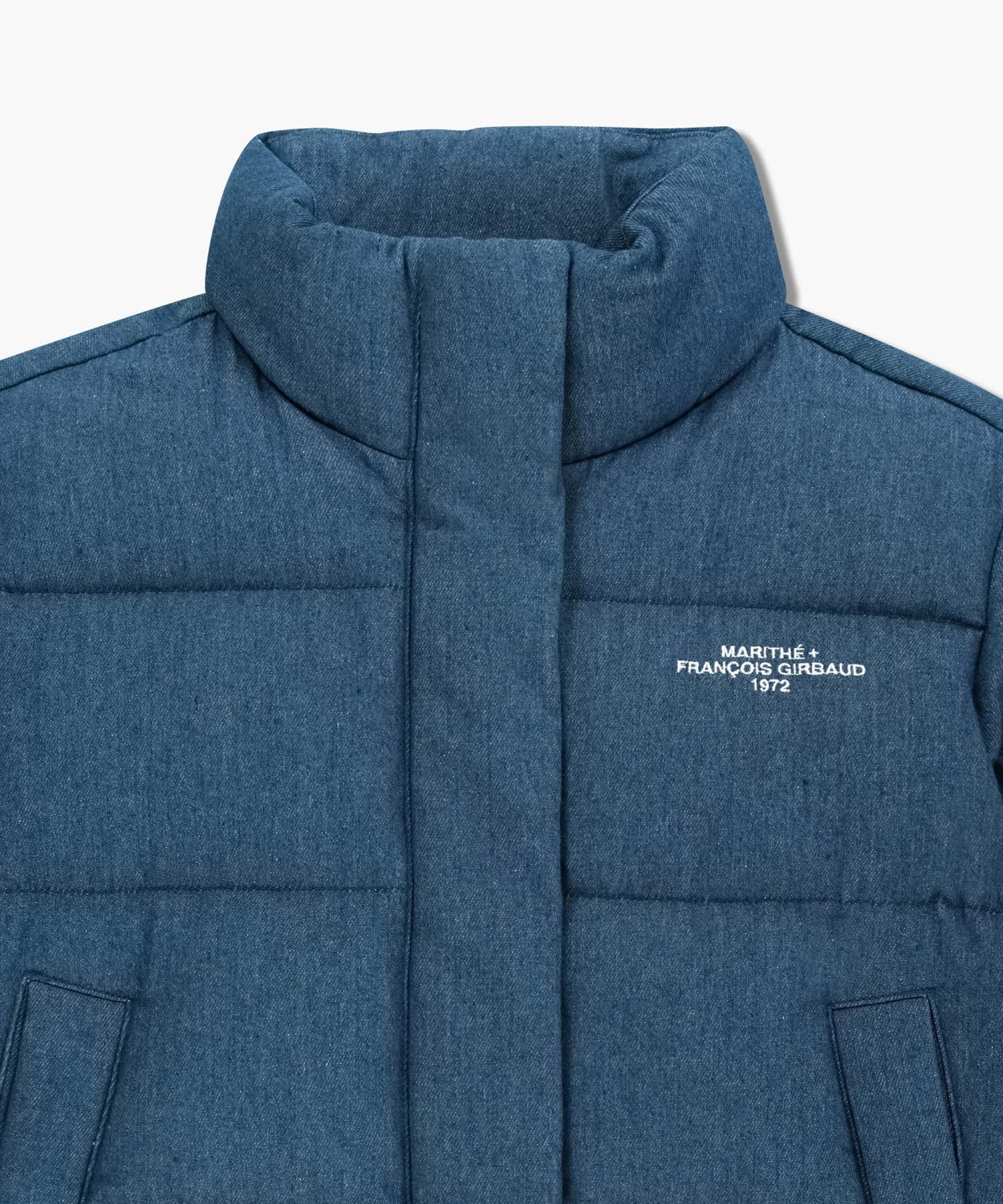Marithe & Francois Girbaud - Denim Crop Down Jacket (Blue) product image 7 | TRAB K-Fashion Australia
