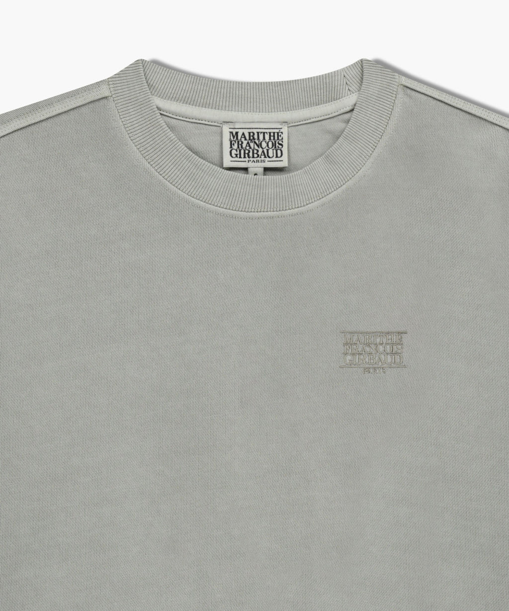 Marithe & Francois Girbaud - Classic Logo Garment Dyed Crop Sweatshirt (Ecru) product image 3 | TRAB K-Fashion Australia