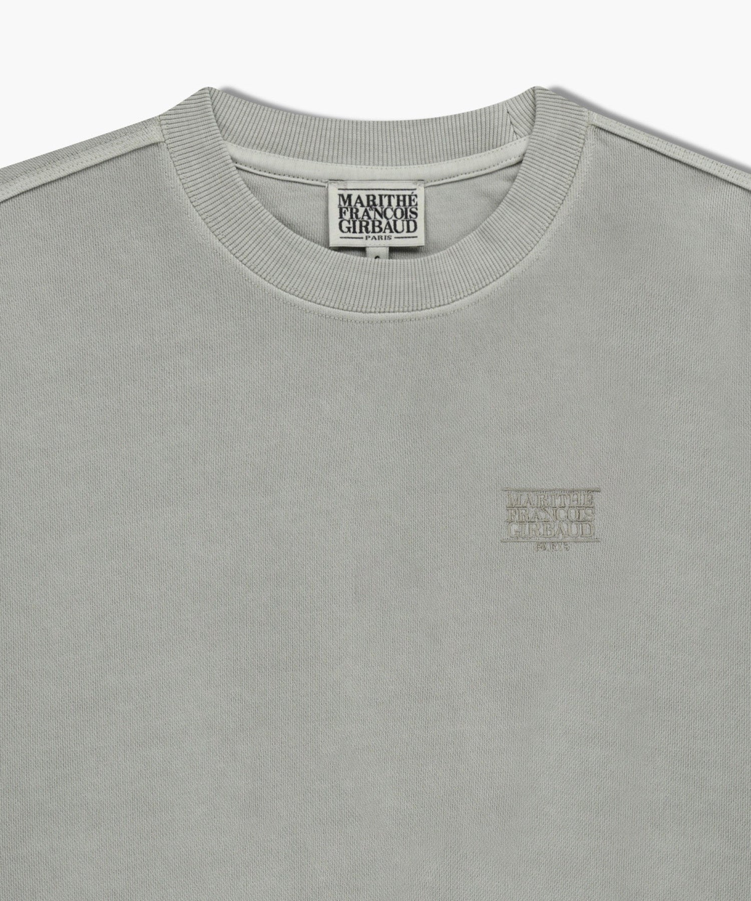 Marithe & Francois Girbaud - Classic Logo Garment Dyed Crop Sweatshirt (Ecru) product image 3 | TRAB K-Fashion Australia