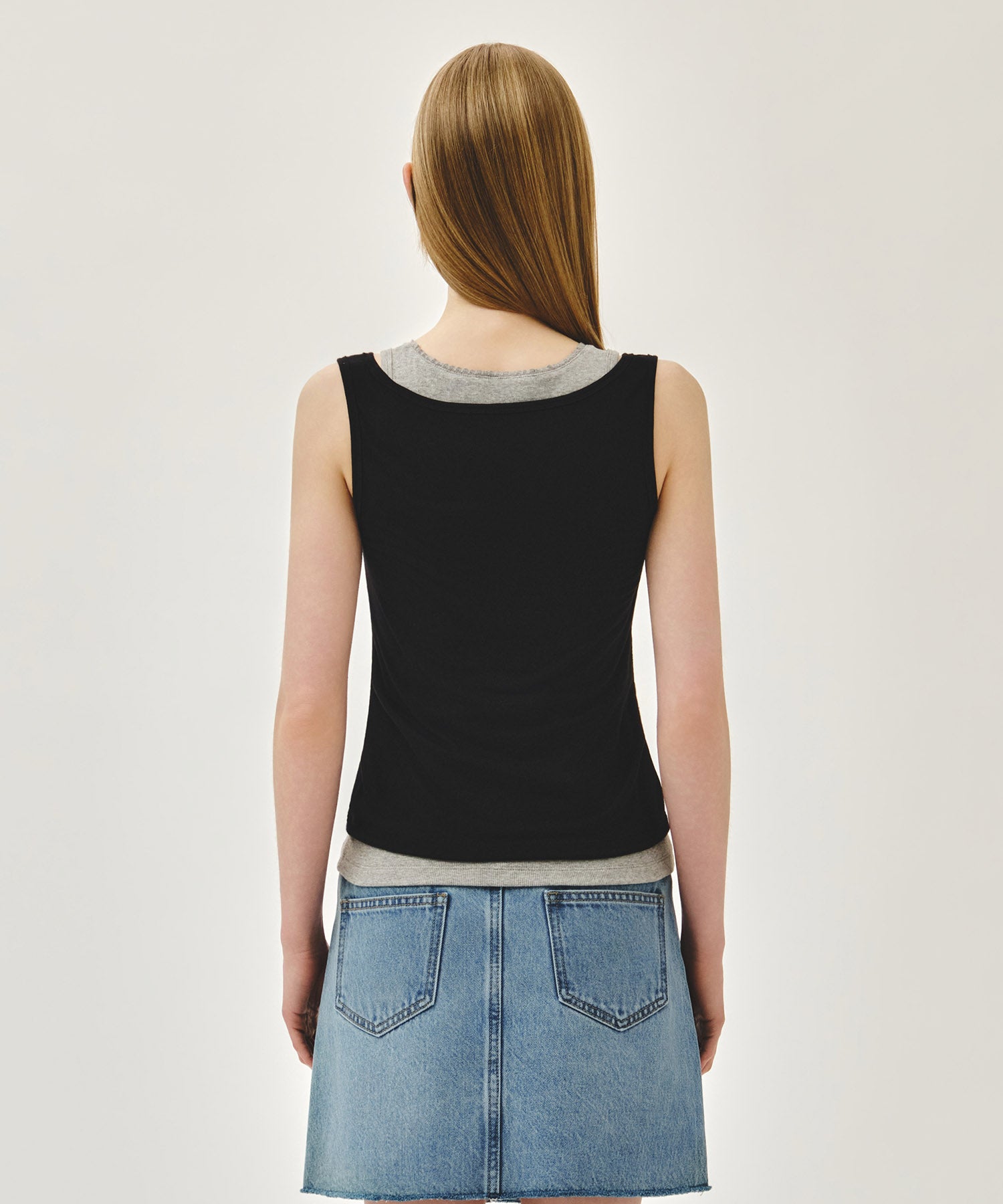 Marithe & Francois Girbaud - Layered Sleeveless (Black) product image 3 | TRAB K-Fashion Australia