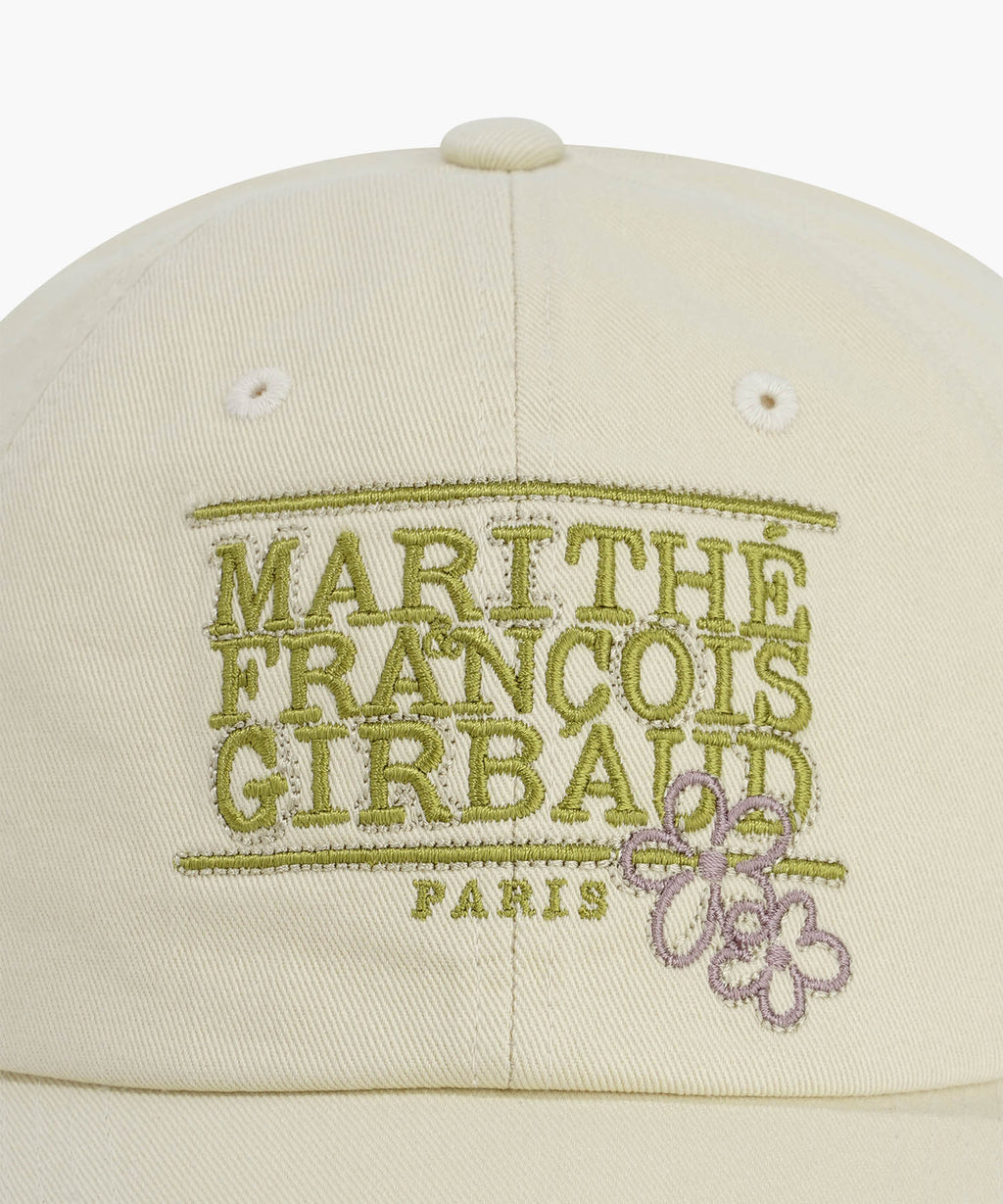 Marithe & Francois Girbaud - Classic Logo Flower Stitched Cap (Cream) product image 3 | TRAB K-Fashion Australia