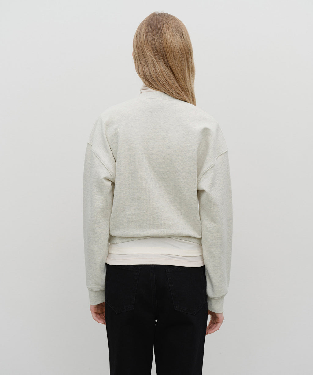 Marithe & Francois Girbaud - Classic Logo Crop Sweatshirt (Oatmeal) product image 3 | TRAB K-Fashion Australia