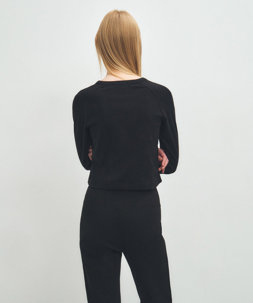 Marithe & Francois Girbaud - Basic Crop Long Sleeve (Black) product image 3 | TRAB K-Fashion Australia