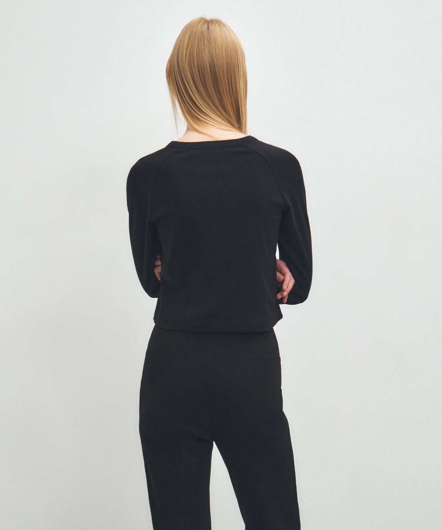 Marithe & Francois Girbaud - Basic Crop Long Sleeve (Black) product image 3 | TRAB K-Fashion Australia