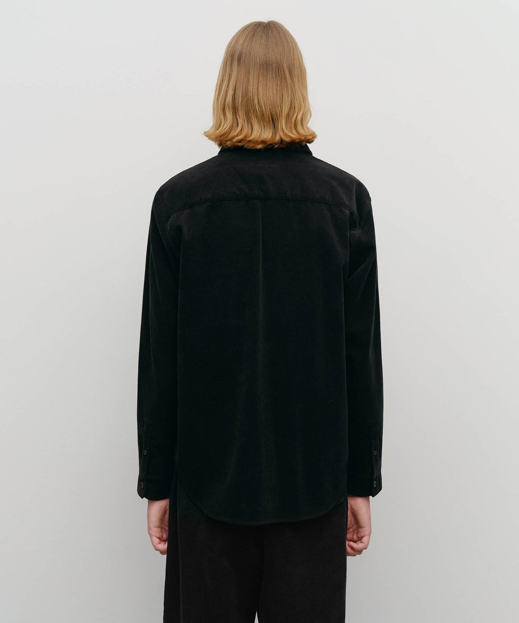 Marithe & Francois Girbaud - Classic Corduroy Shirt (Black) product image 3 | TRAB K-Fashion Australia