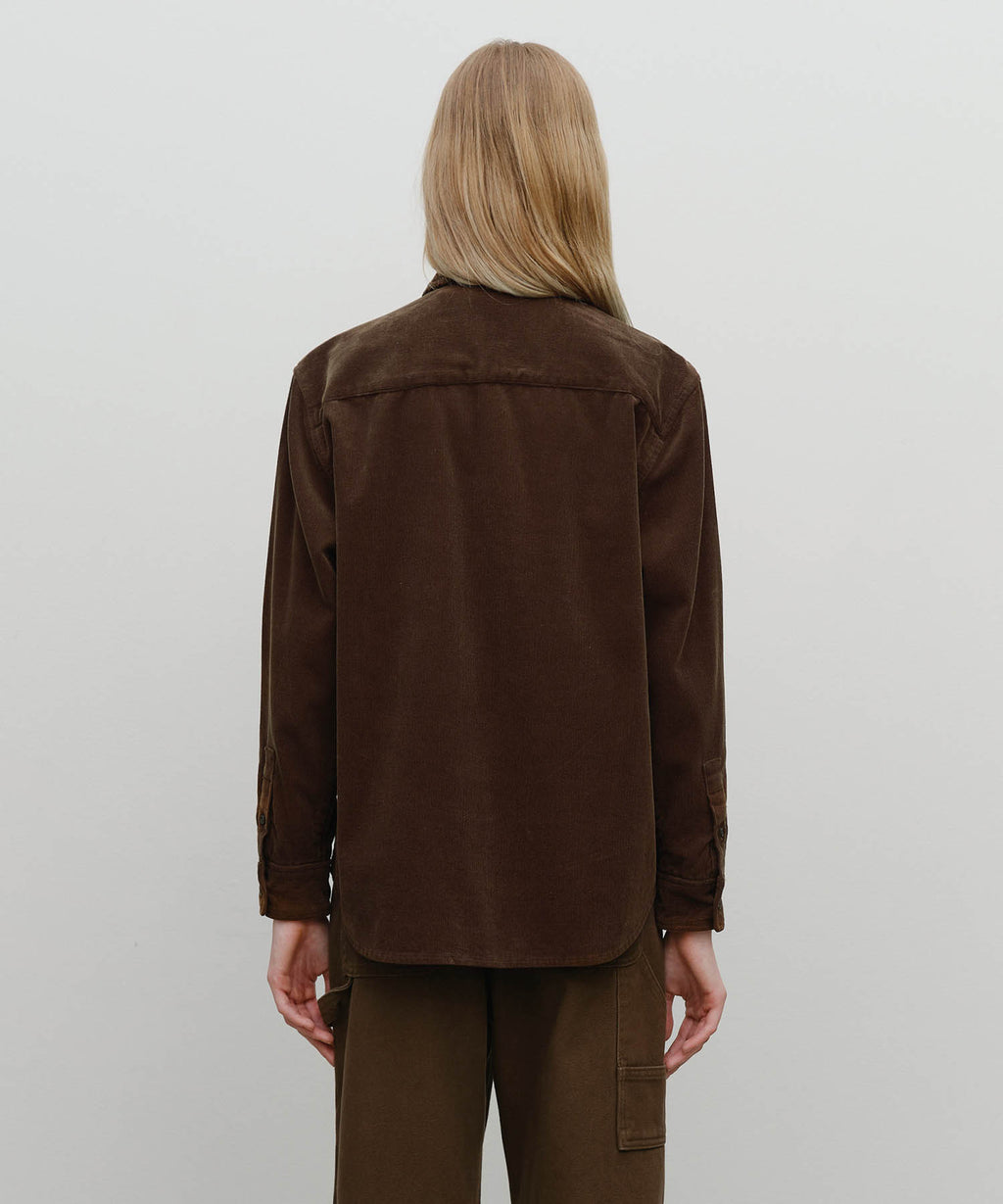 Marithe & Francois Girbaud - Classic Corduroy Shirt (Dark Brown) product image 3 | TRAB K-Fashion Australia
