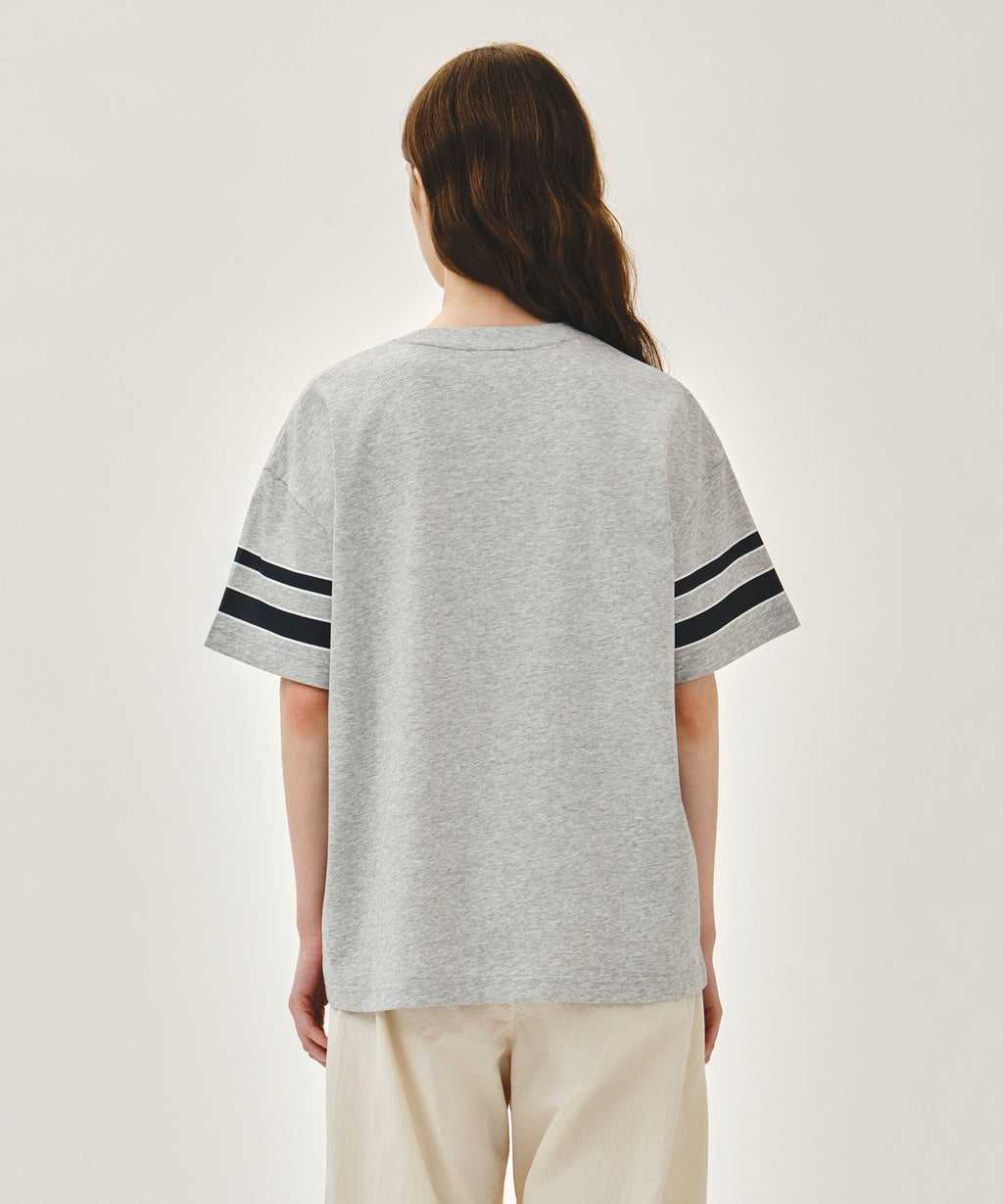 Marithe & Francois Girbaud - Aerocool Football Oversized Tee (Heather Gray) product image 3 | TRAB K-Fashion Australia