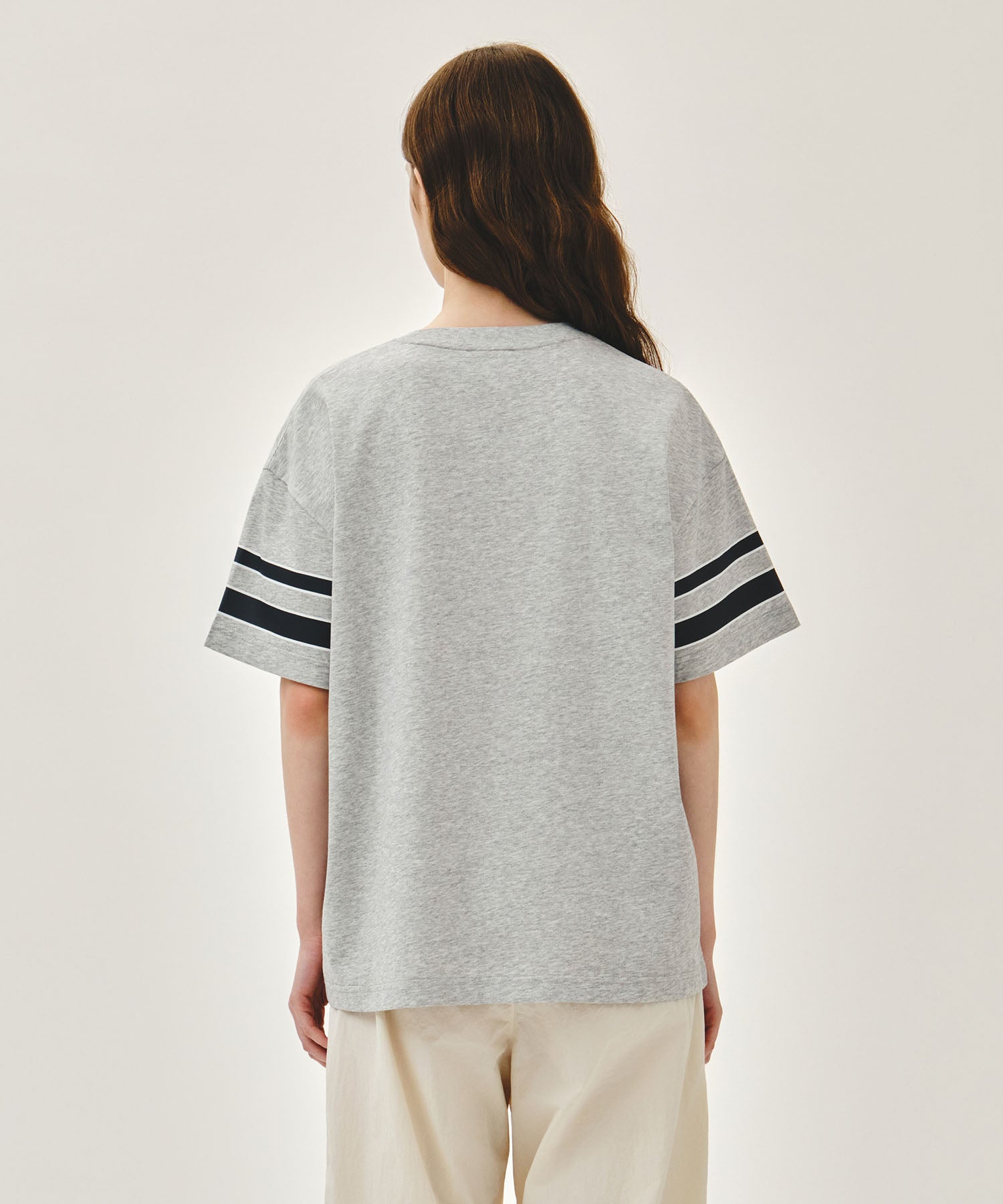 Marithe & Francois Girbaud - Aerocool Football Oversized Tee (Heather Gray) product image 3 | TRAB K-Fashion Australia