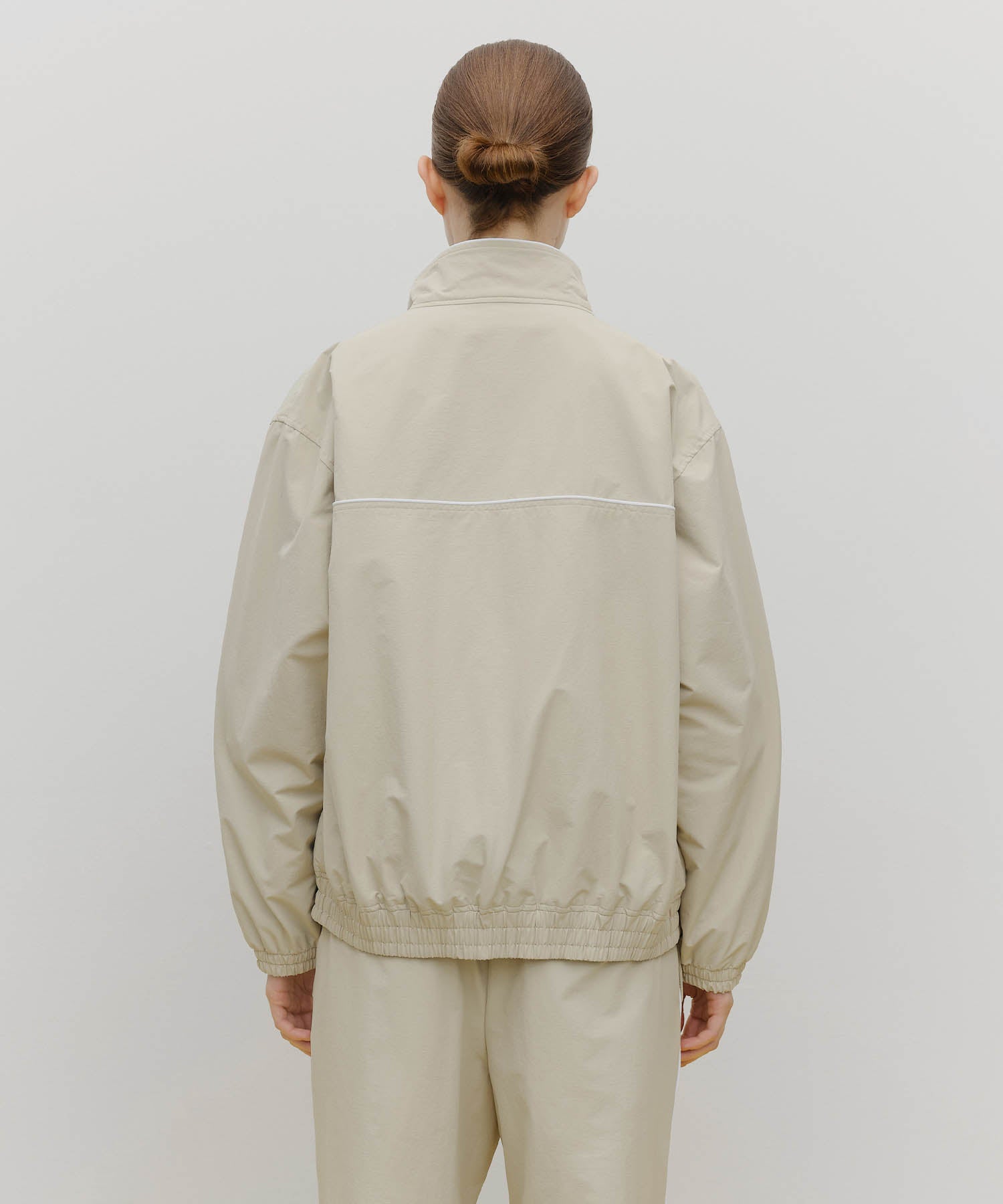 Marithe & Francois Girbaud - Marithe Sport Nylon Track Zip-up Jacket (Beige) product image 3 | TRAB K-Fashion Australia