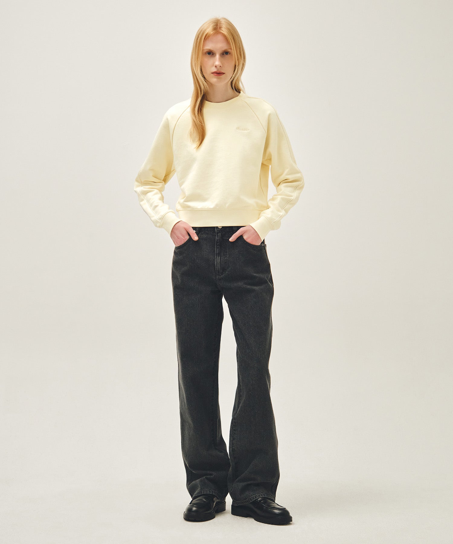 Marithe & Francois Girbaud - High Straight Stripe Denim Pants (Black) product image 3 | TRAB K-Fashion Australia