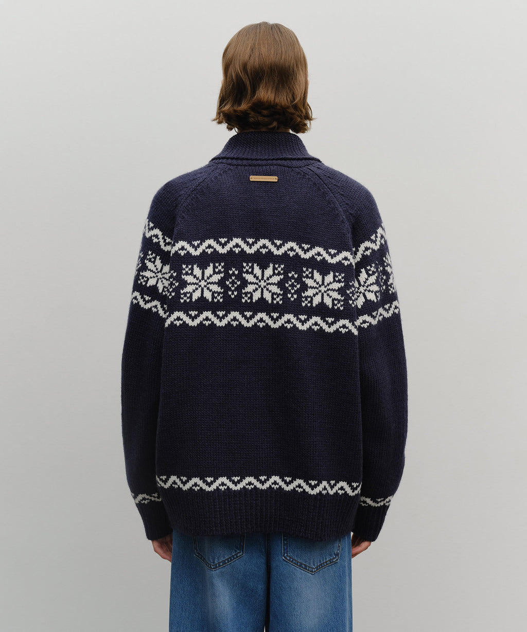 Marithe & Francois Girbaud - Nordic Cowichan Cardigan (Navy) product image 3 | TRAB K-Fashion Australia