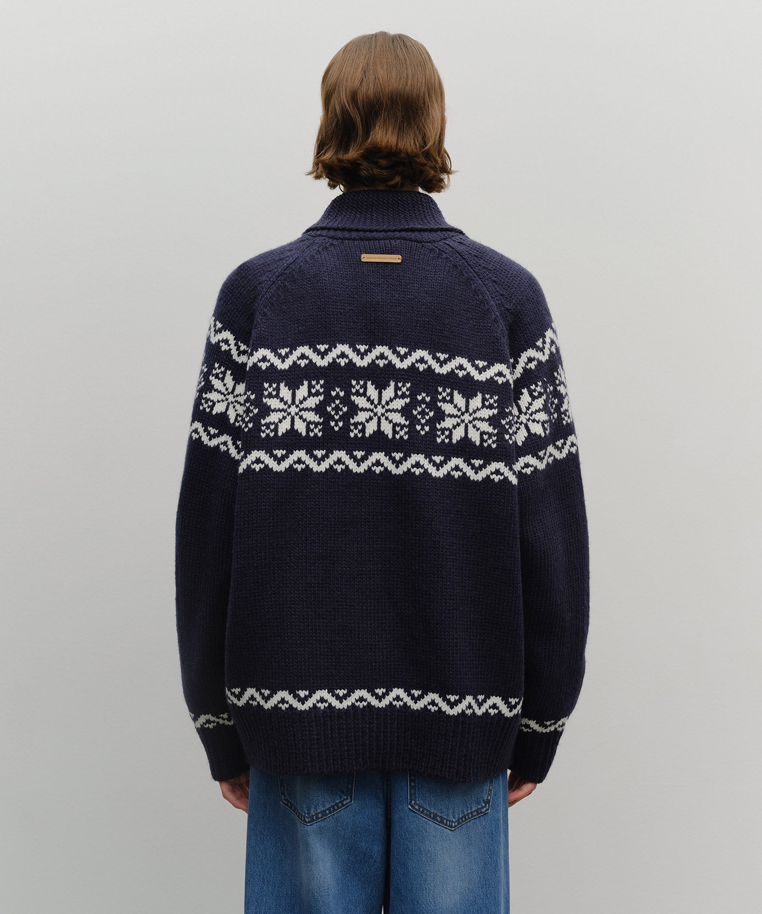 Marithe & Francois Girbaud - Nordic Cowichan Cardigan (Navy) product image 3 | TRAB K-Fashion Australia