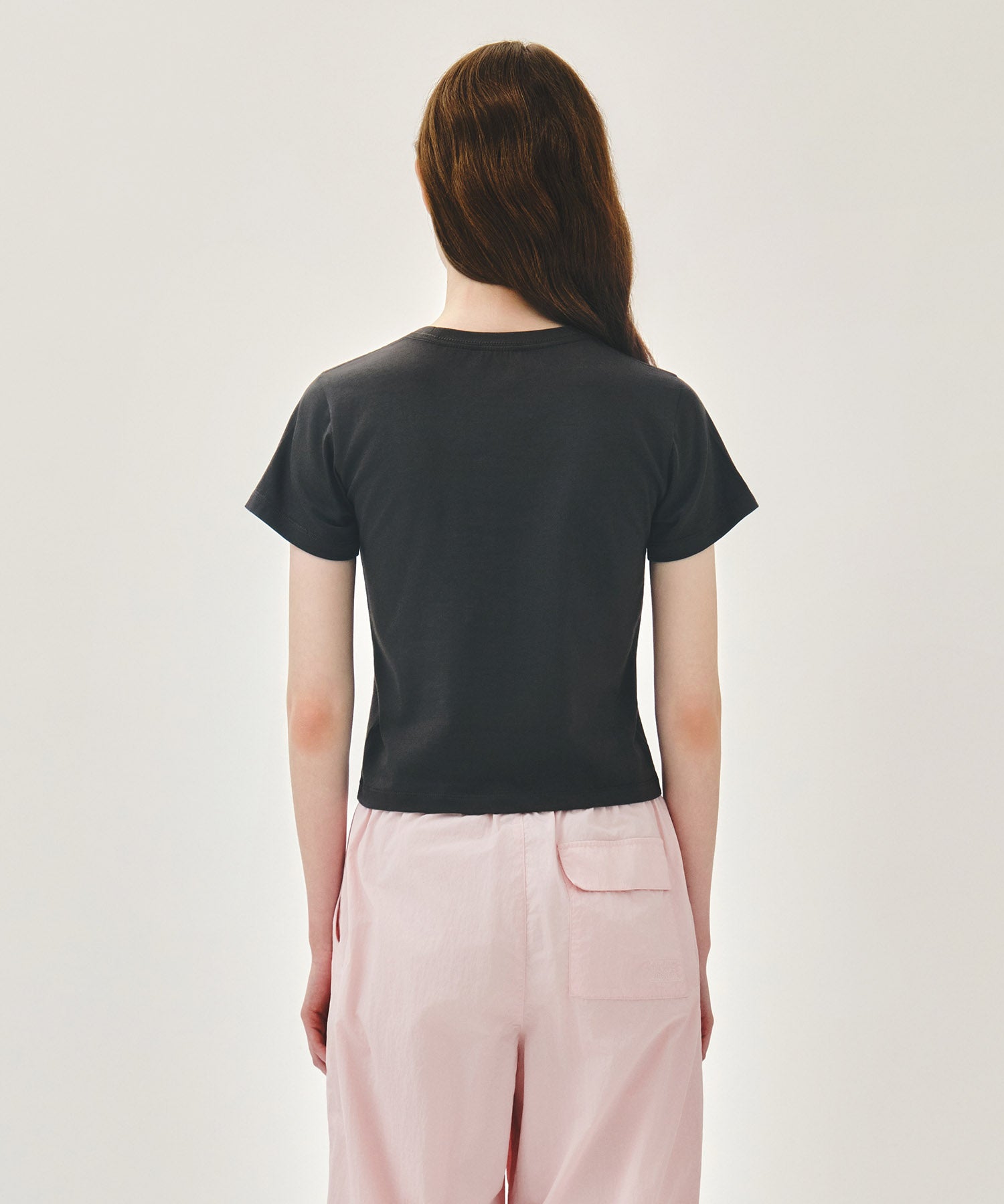 Marithe & Francois Girbaud - [Pre-order – Ships 23 Jun] Lemon Graphic Slim Crop Tee (Charcoal) product image 7 | TRAB K-Fashion Australia