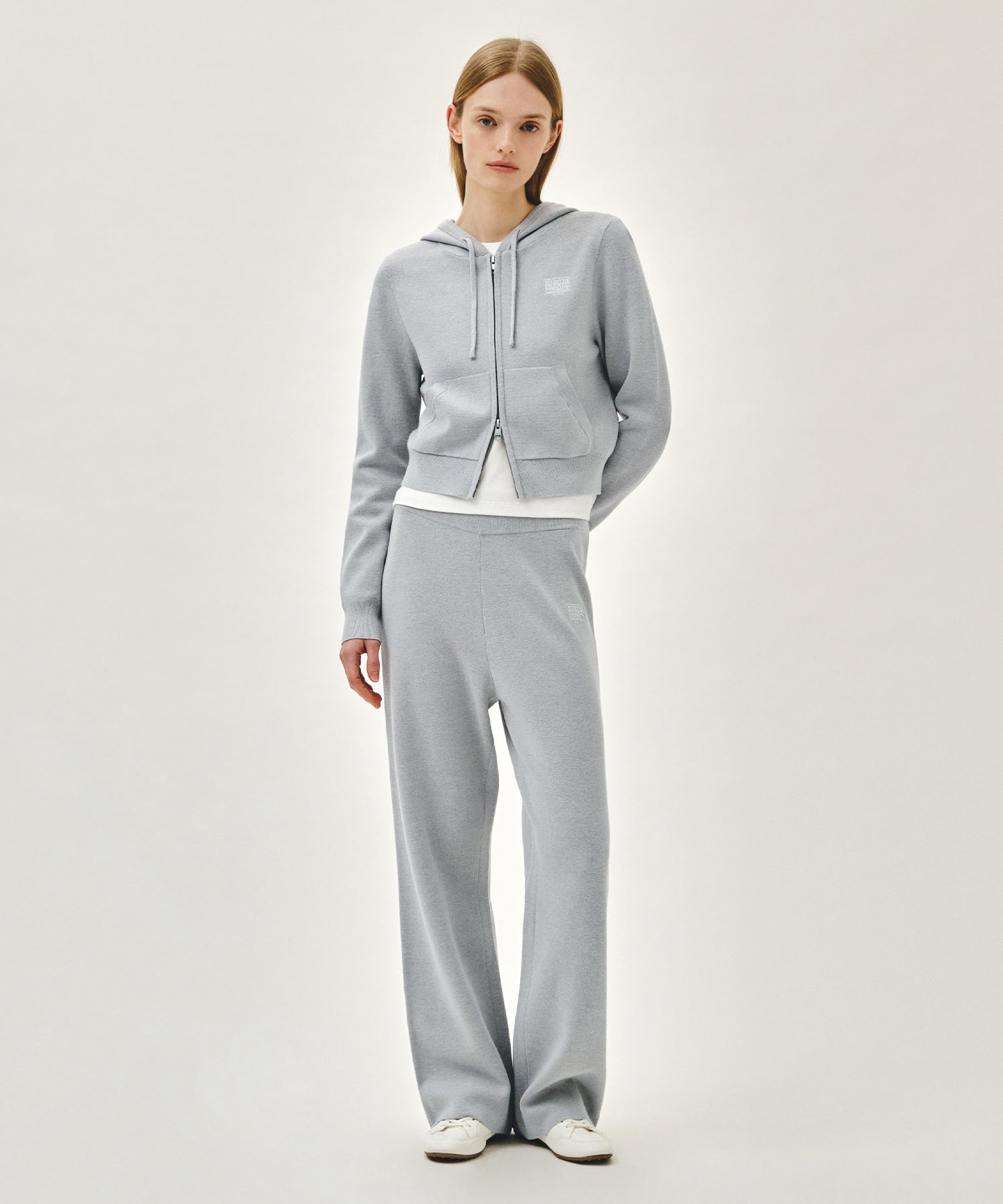 Marithe & Francois Girbaud - Classic Logo Knit Pants (Heather Gray) product image 3 | TRAB K-Fashion Australia