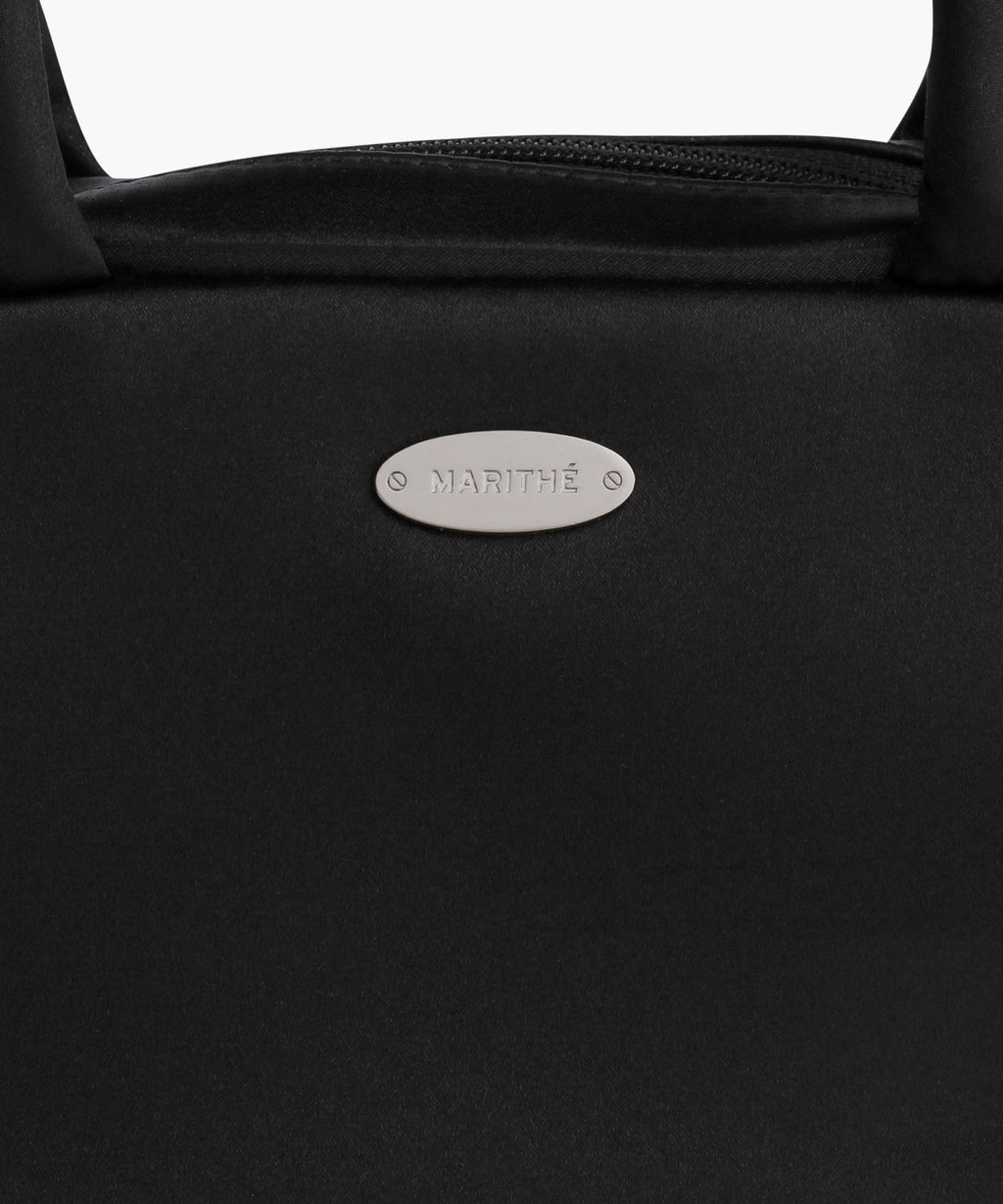 Marithe & Francois Girbaud - Regular Logo Satin Mini Tote Bag (Black) product image 3 | TRAB K-Fashion Australia