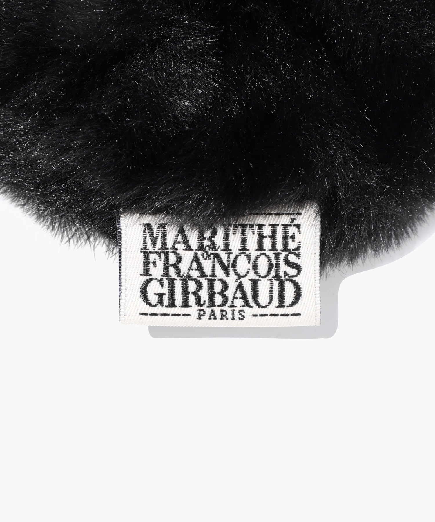 Marithe & Francois Girbaud - Classic Logo Fur Scrunchie (Black) product image 3 | TRAB K-Fashion Australia