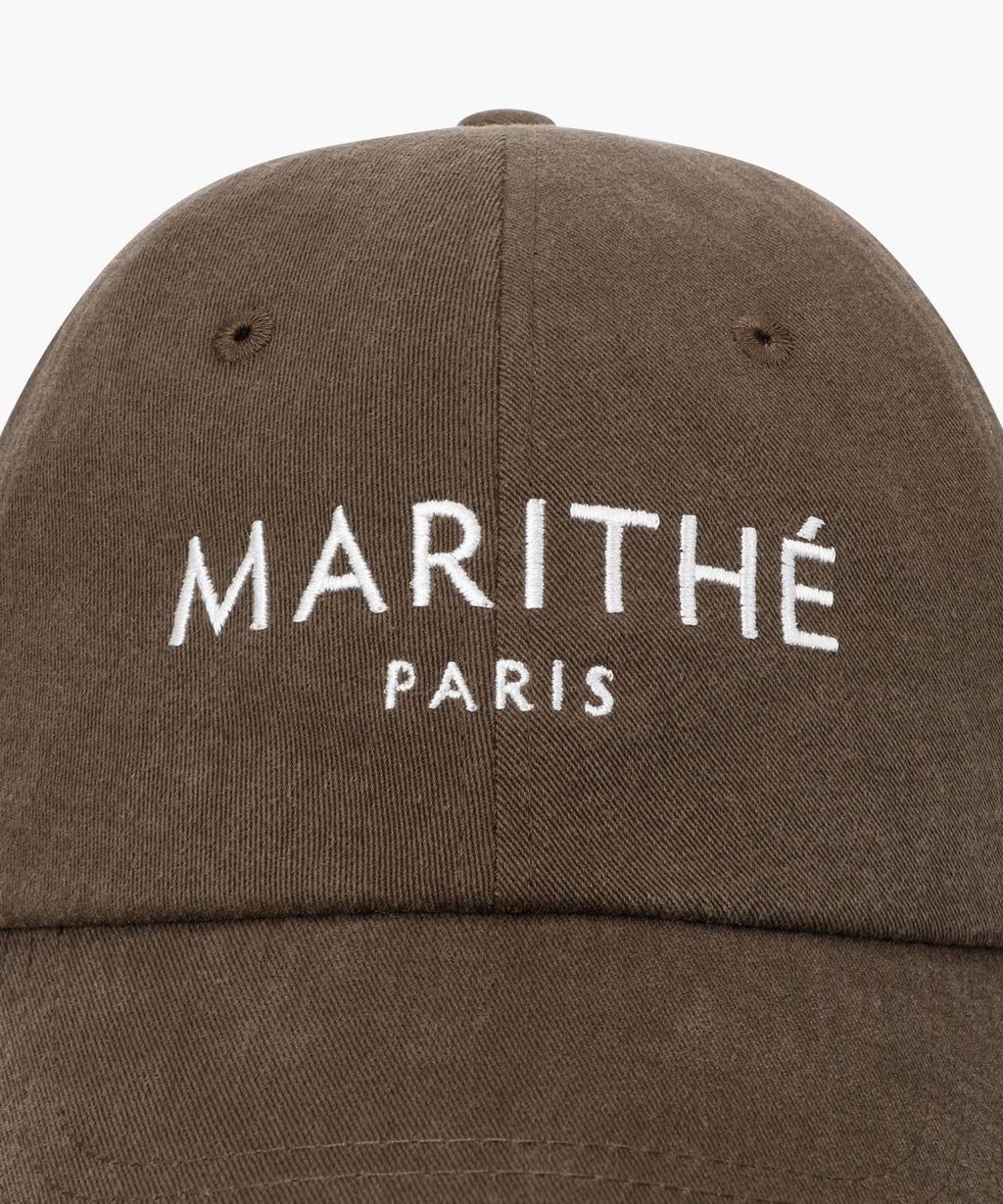 Marithe & Francois Girbaud - Regular Logo Brushed Cotton Covered Cap (Brown) product image 3 | TRAB K-Fashion Australia