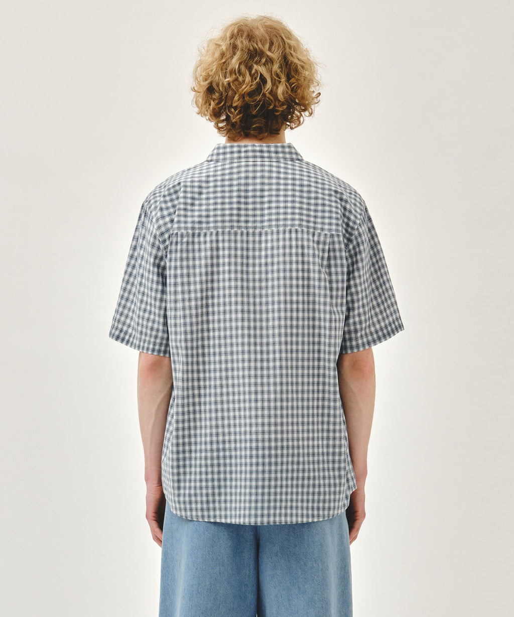 Marithe & Francois Girbaud - Check Half Sleeve Shirt (Ivory) product image 3 | TRAB K-Fashion Australia